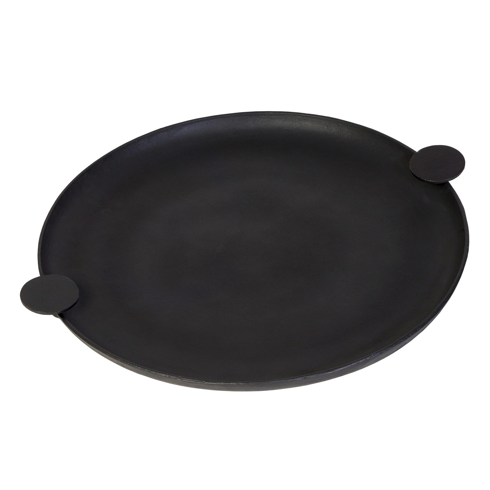 Dekotablett Saba Tablett Aluminium patiniertschwarz D 58 cm