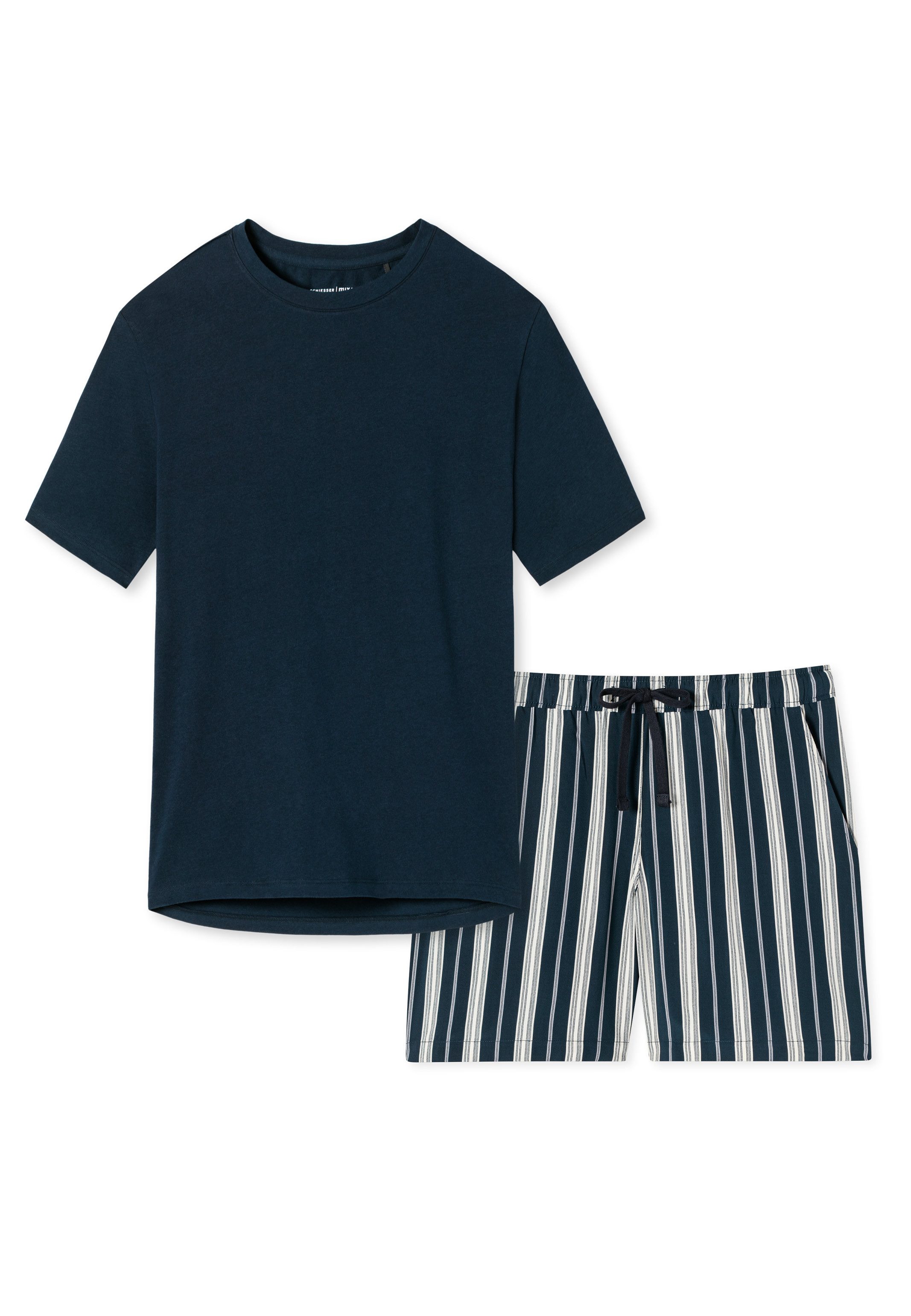 Schiesser Pyjama Night & Home (Set, 2 tlg) Schlafanzug - Baumwolle - Atmung günstig online kaufen