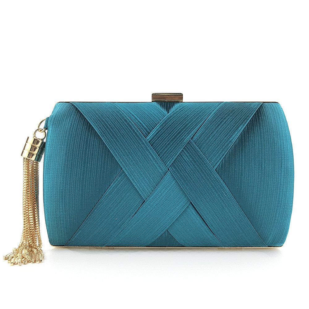 Coonoor Abendtasche Abendtasche mit Fransen-Anhänger, Hochzeits-Handtasche, Party-Umhängetasche, Damen-Clutch