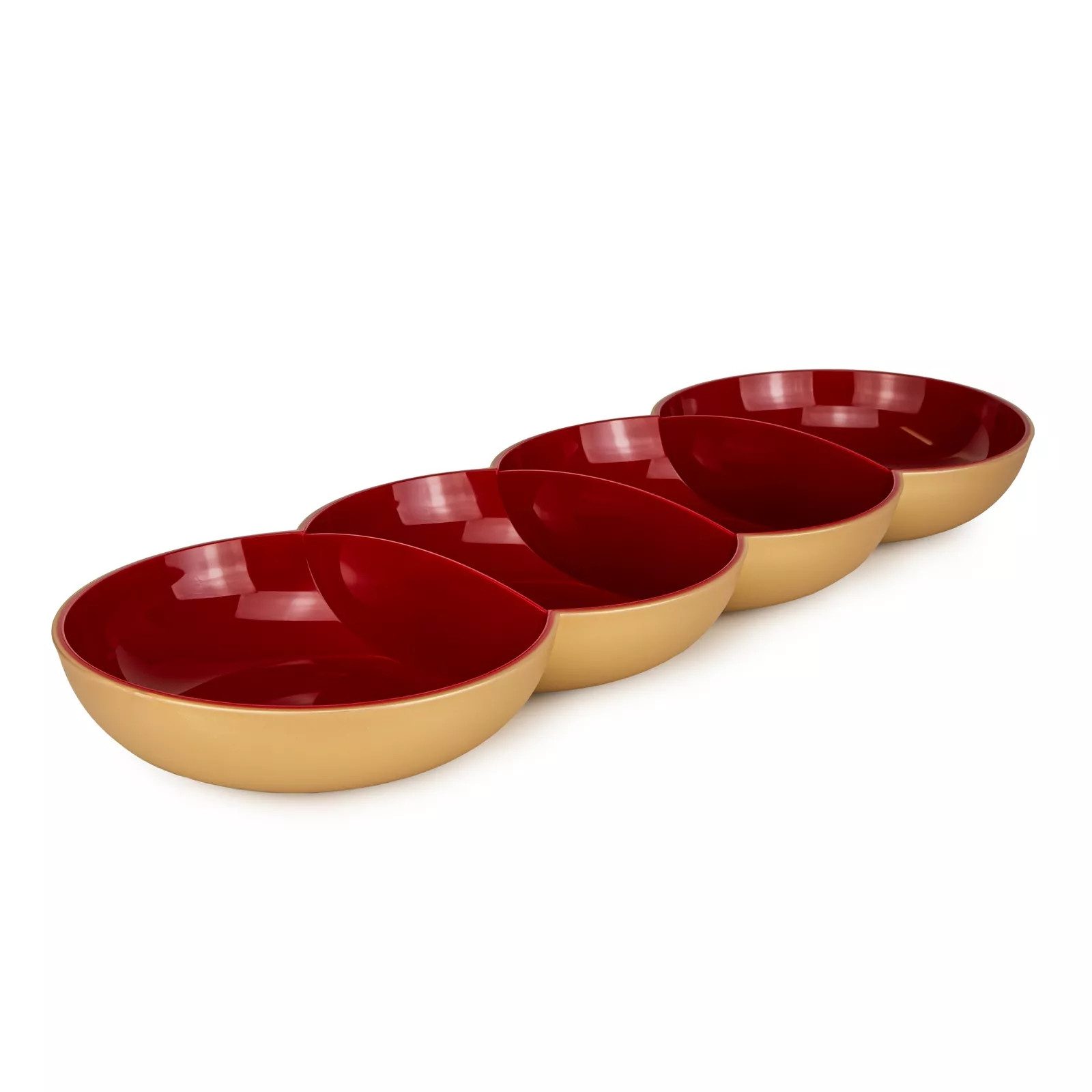 Tupperware Ensemble centre de service – Plateau de service à 6 compartiments et plateau de fête – Récipient de rangement alimentaire et couvercle
