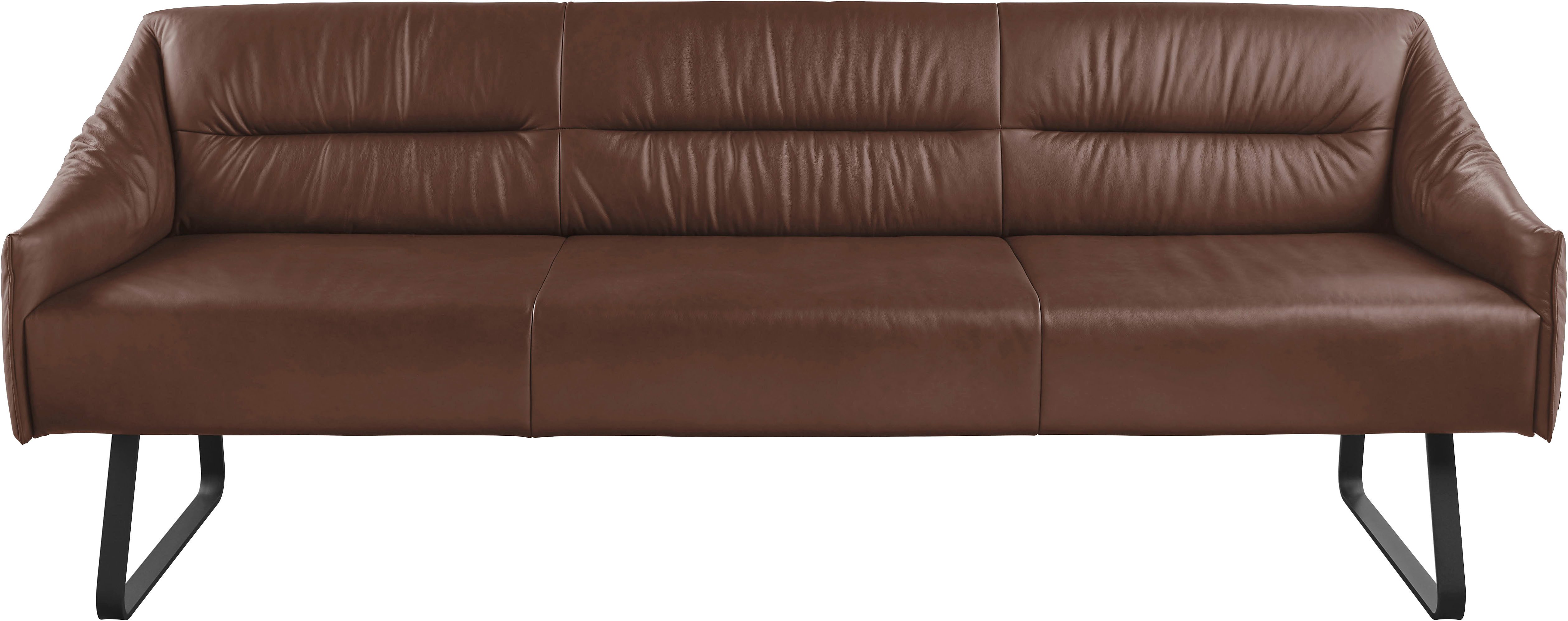 Musterring Essbank JustB! SP500 (1-St), Metallkufe schwarz, verschiedene Farben, Breite 220 oder 250 cm