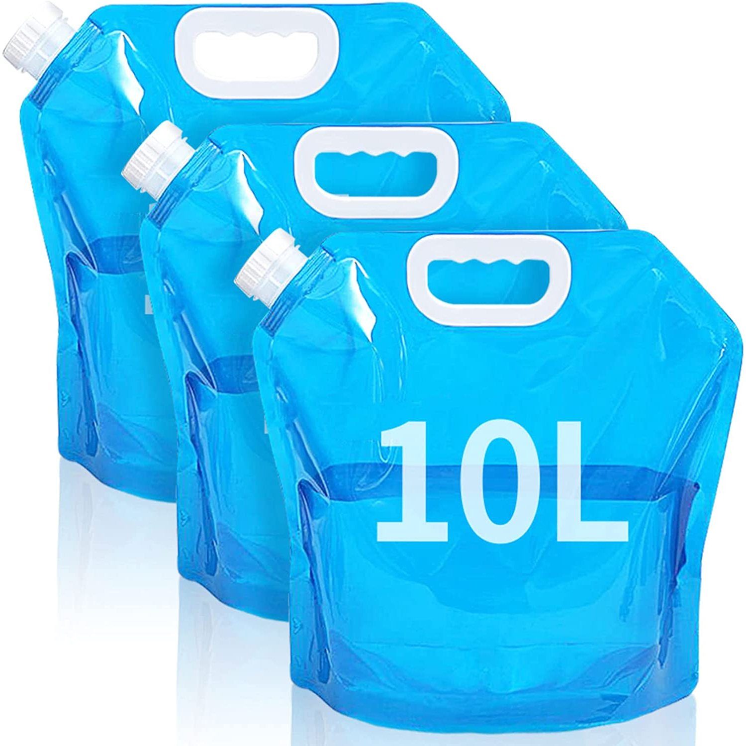 zggzerg Trinkflasche 3stk Faltbarer Wasserbehälter 10L mit Dichtem Deckel