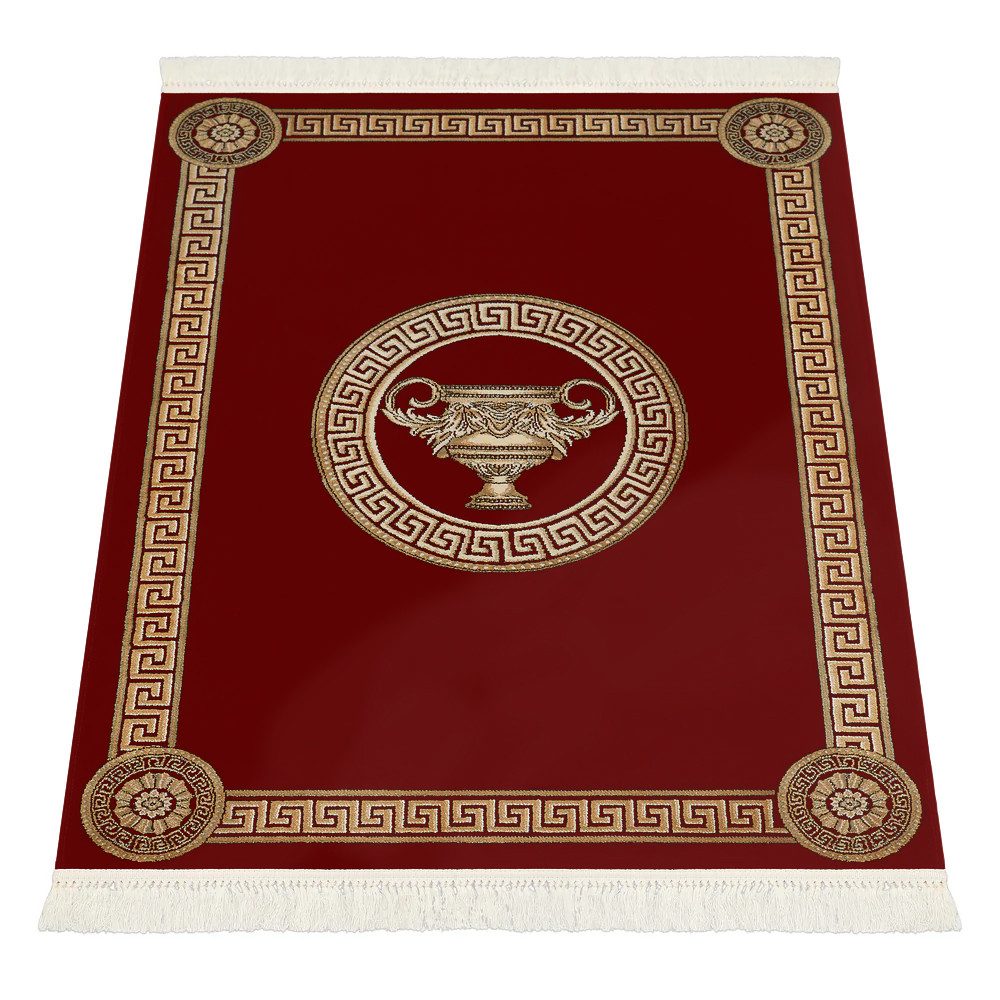 Belle Arti Luxus Slipper Hausschuhe Damen Herren Mäander weiss gold rutschfest Slipper (1-tlg) Gäste Gästehausschuhe Pantoffel Frottee Hotel Spa Wellness Baumwolle