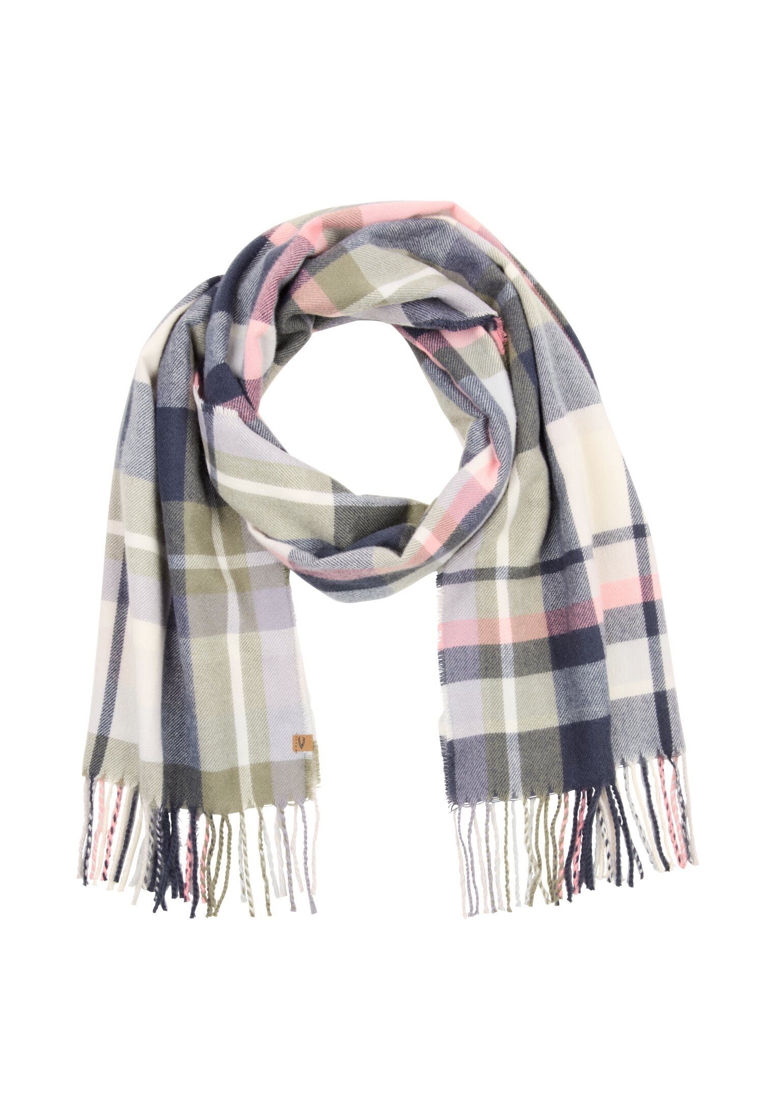 camel active Modeschal Karoschal mit Fransen günstig online kaufen