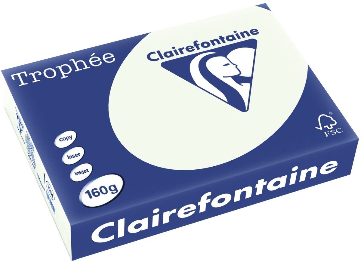 CLAIREFONTAINE Kopierpapier Kopierpapier Trophee A4 160g/qm VE=250 Blatt blaßgrün
