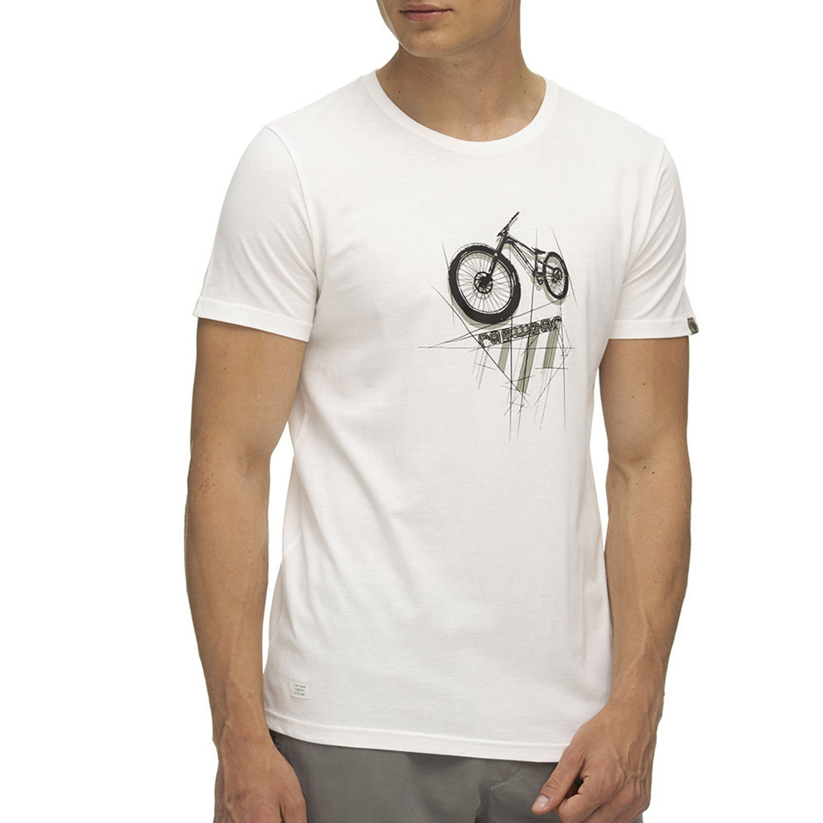 Ragwear T-Shirt Borny Baumwolljersey 7000 white aus softem