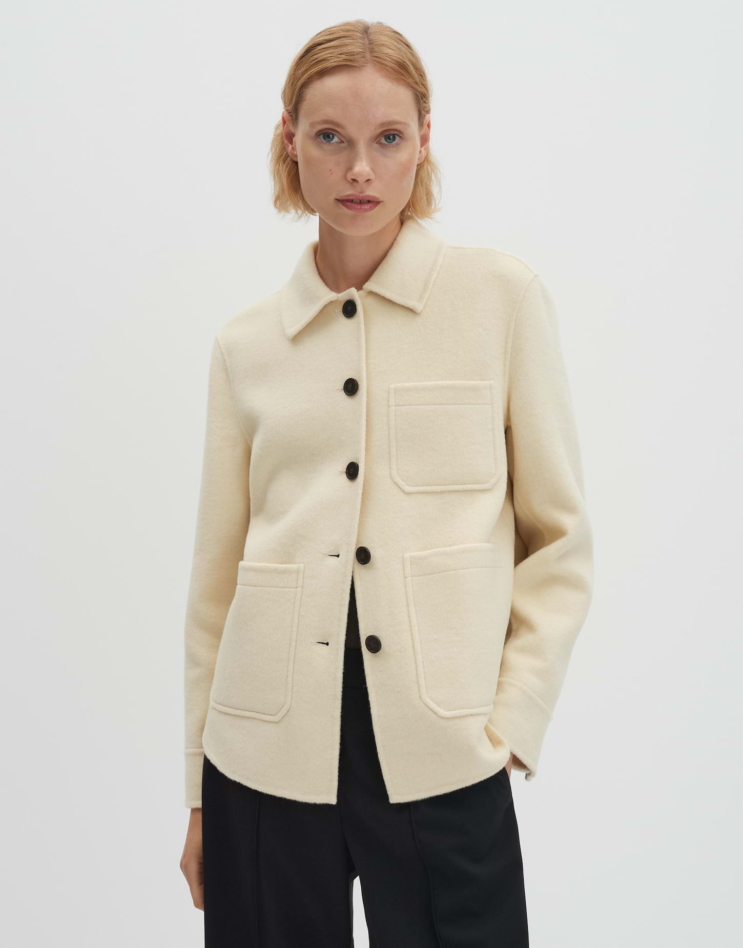 someday Wolljacke NATTA Regular im Overshirt Stil lockere Passform, gerader Schnitt, gekämmte Oberfläche, Woll-Optik