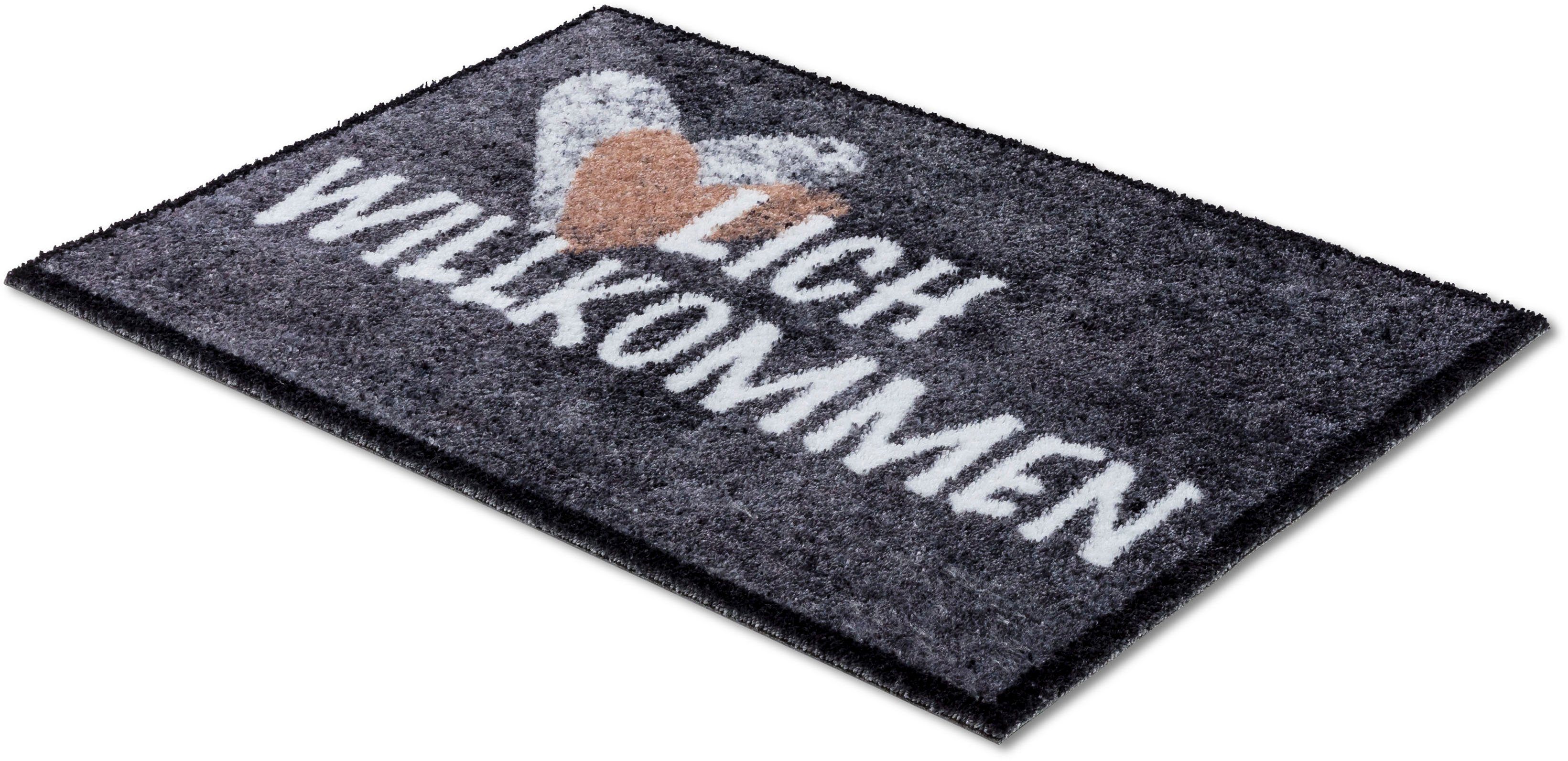 ASTRA Fußmatte Pure & Soft, rechteckig, Höhe: 7 mm, Schmutzfangmatte, mit Spruch, waschbar