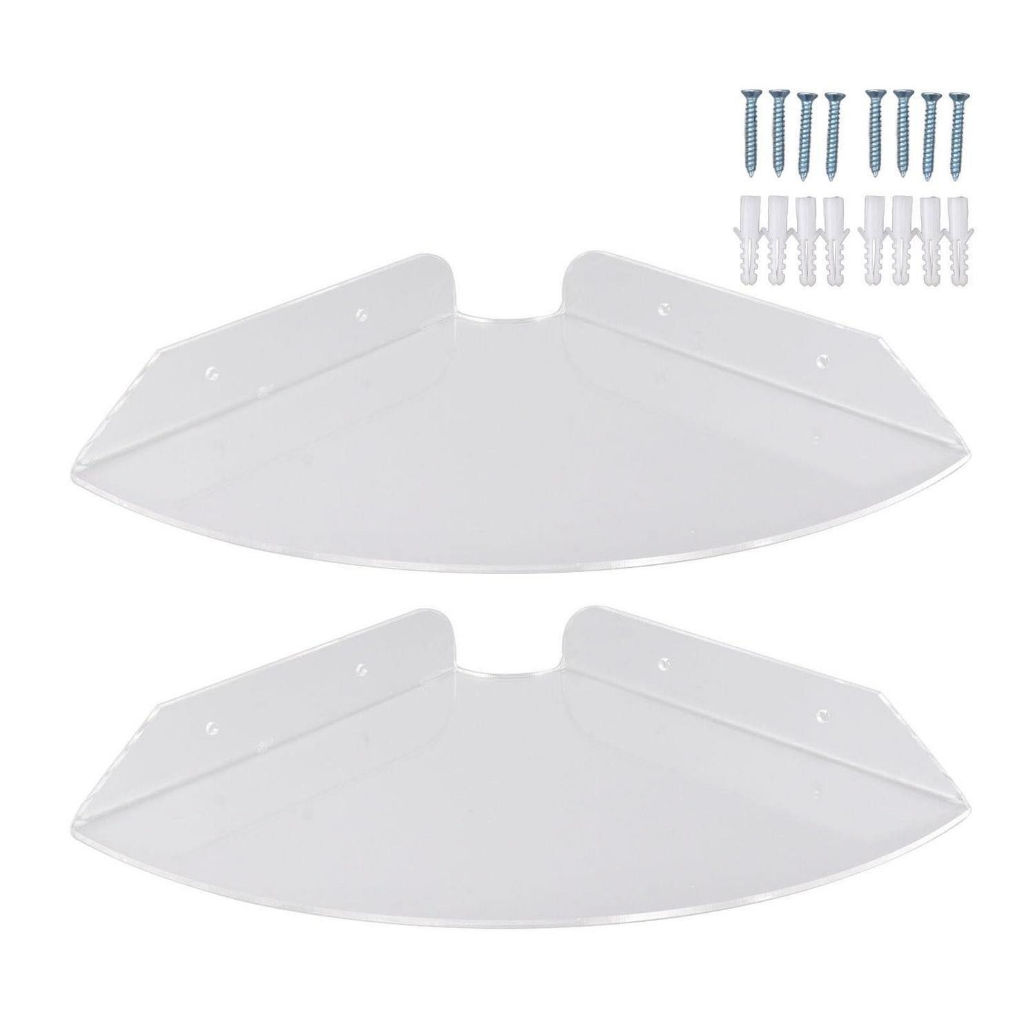 LuxusKollektion Eckregal Eckregal Acryl Transparent 2 Stück, 2-tlg.