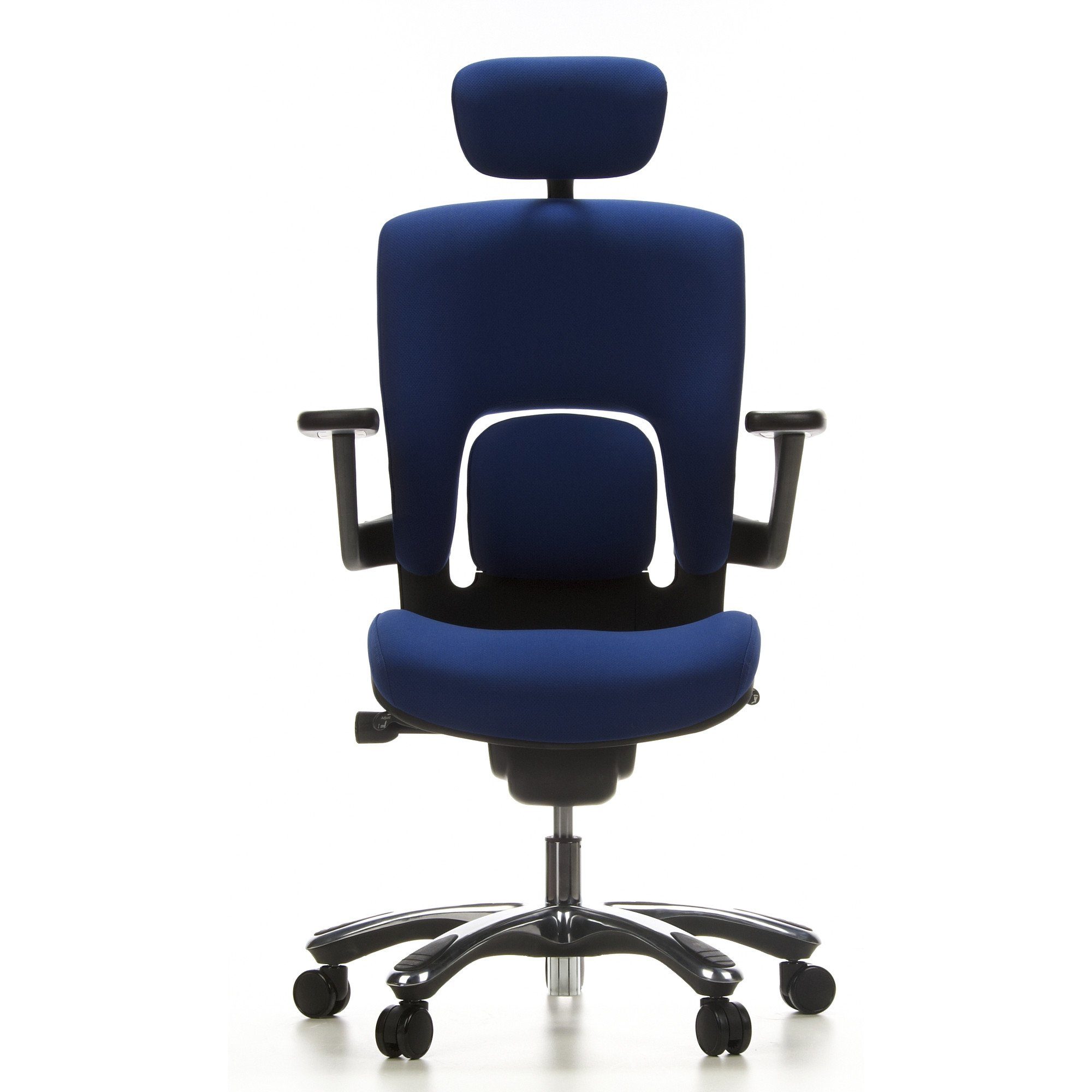 hjh OFFICE Drehstuhl High End Bürostuhl VAPOR LUX Stoff (1 St), Schreibtischstuhl ergonomisch Blau