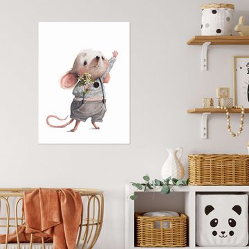 Posterlounge Wandfolie Eve Farb, Grüße von der Maus, Kinderzimmer Malerei