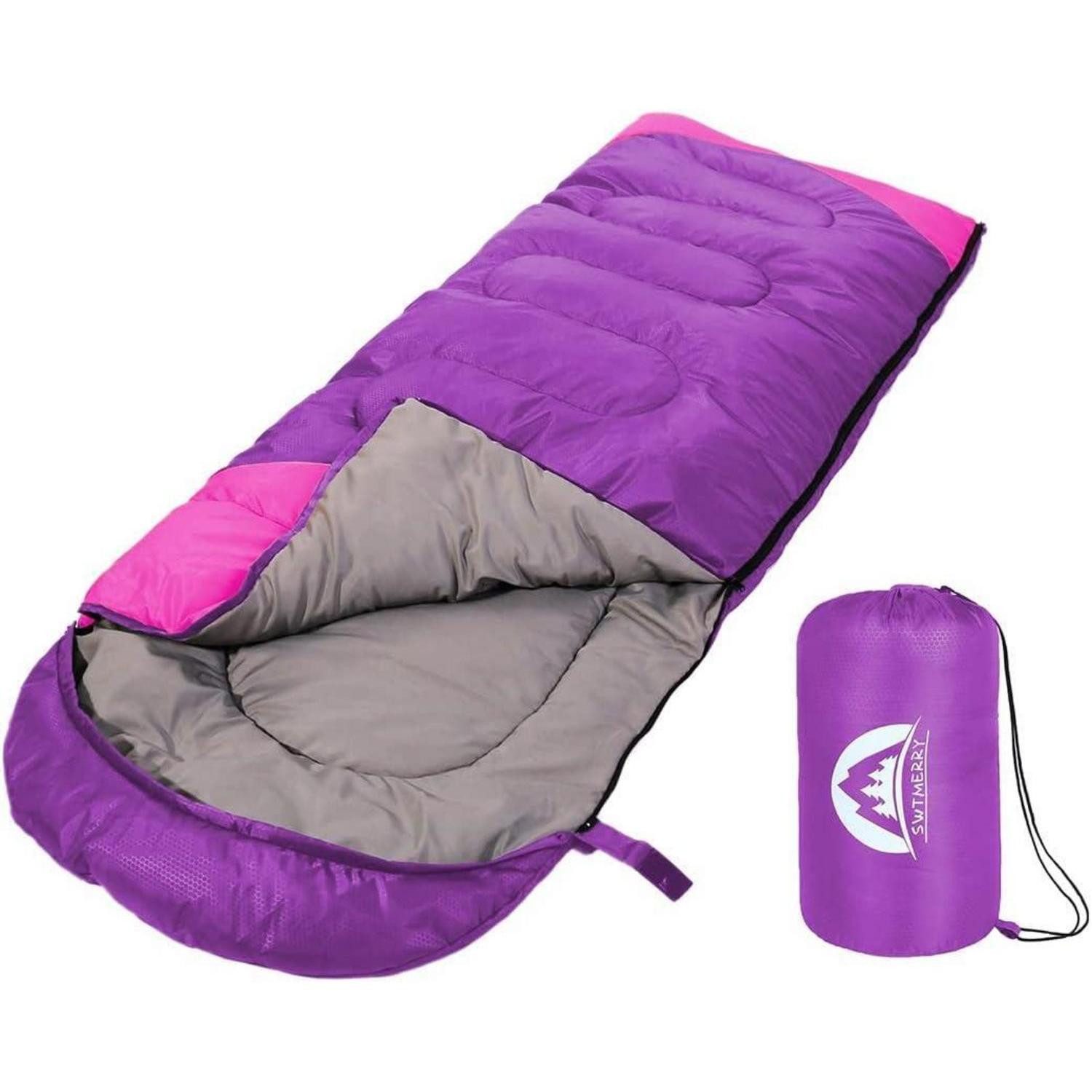 SWTMERRY Ganzjahresschlafsack Schlafsack 3-4 Jahreszeiten warm/kühl Jugendliche Erwachsene Camping