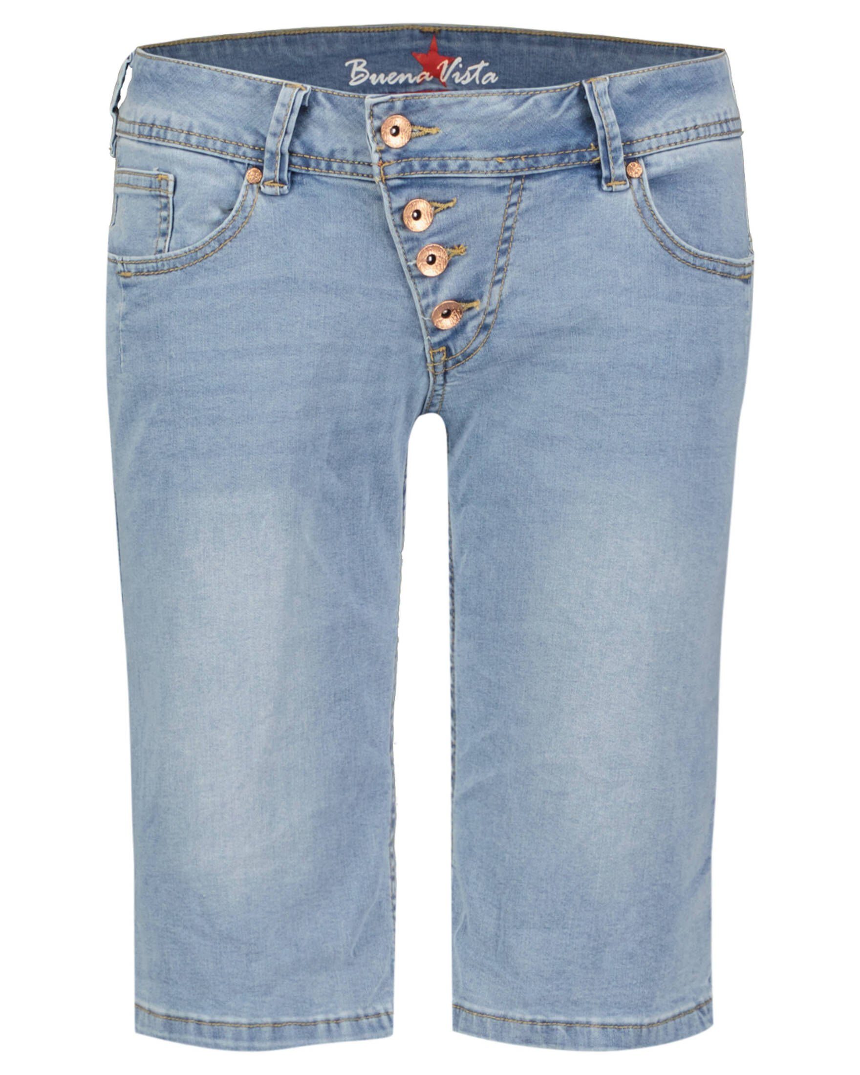 Buena Vista 5-Pocket-Jeans Damen Jeansshorts MALIBU Slim Fit (1-tlg) bleached (80) | Jeansshorts