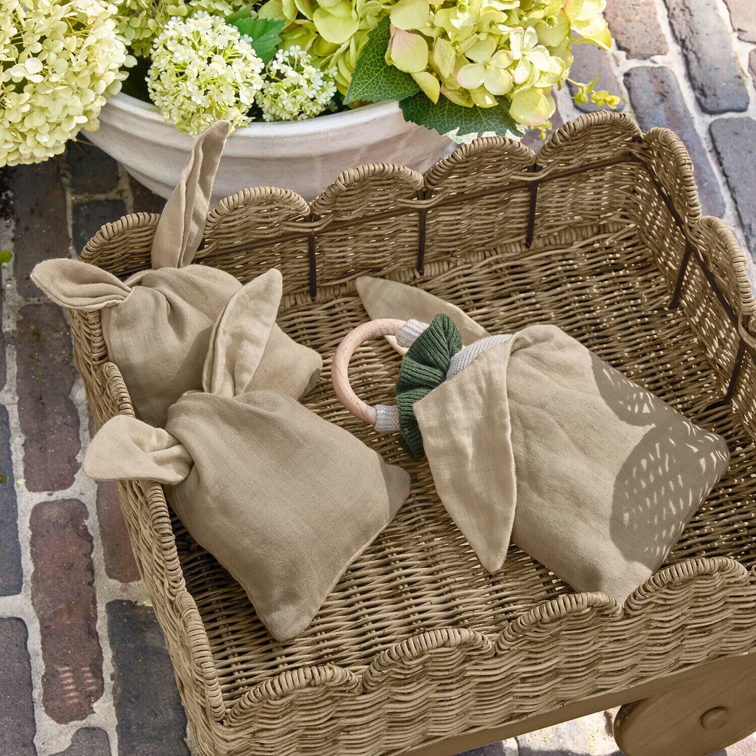 Mirabeau Geschenkband Säckchen 3er Set Snugglewood beige
