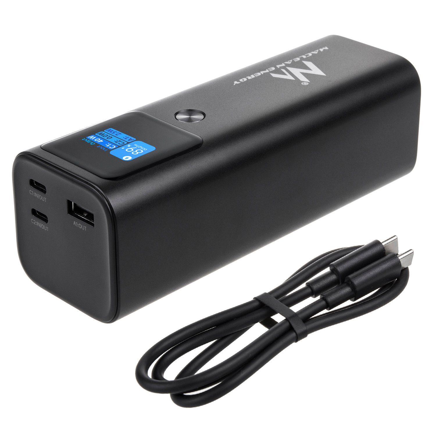 Maclean MCE335 Powerbank 15000 mAh, Powerbank 24600mAh mit Schnellladefunktion