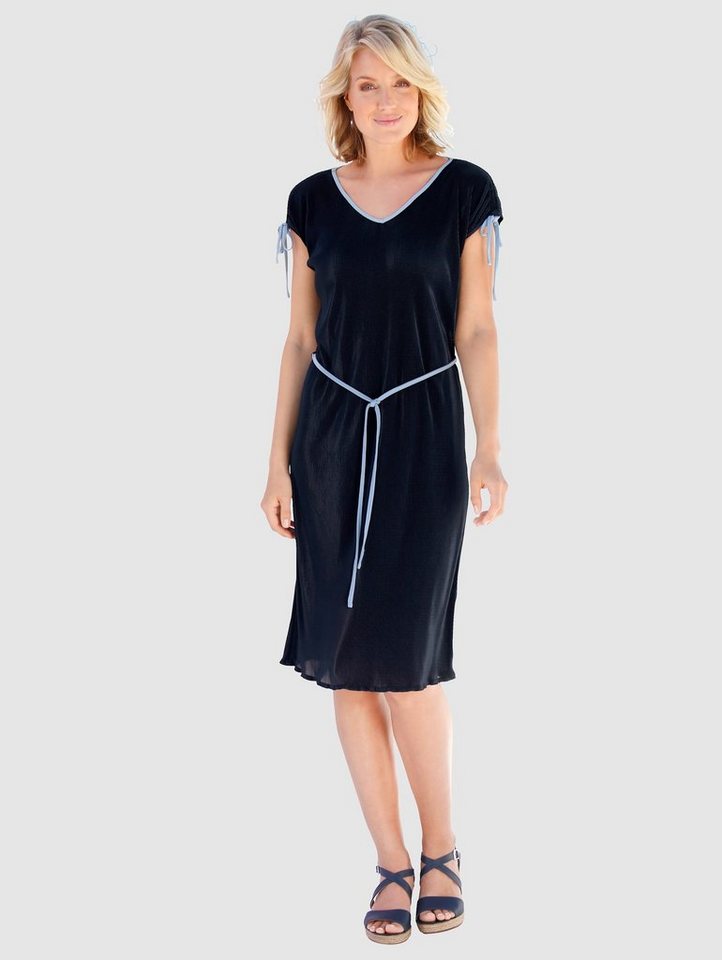 Paola Kleid mit Bindeband in blau