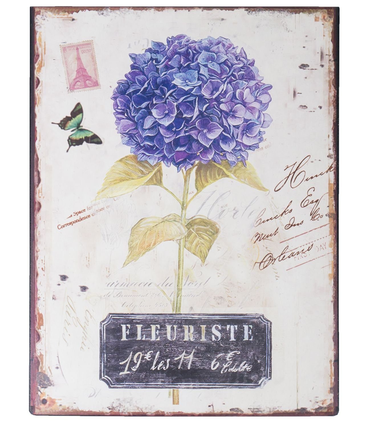 Dekofigur Retro Dekoschild 25x33cm Wandtafel Blechschild Shabby Chic Eisentafel