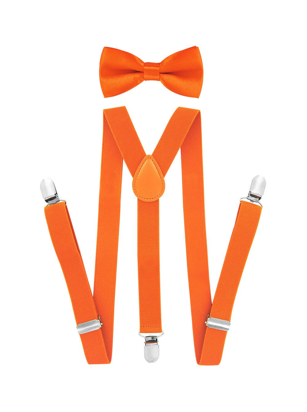 axy Hosenträger Kinder Jungen Hosenträger und Fliege set für Kinder 7-12 Jahren (2-St., 2er Set) Hosenträger mit farblich passender Fliege, verstellbar und elastisch