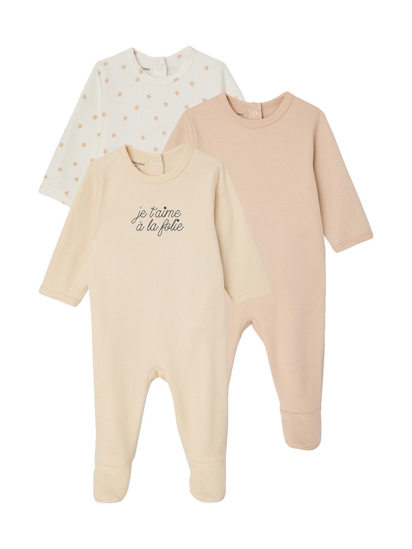 Schlafoverall Strampler Baby, Bio-Baumwolle BASIC
