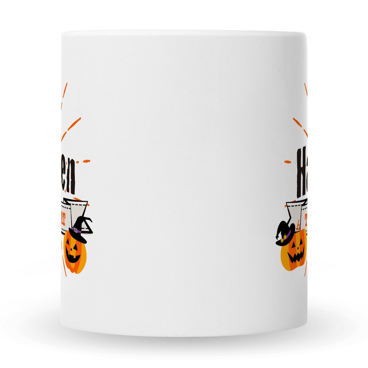 Ihn Sie & im mit - Motiv für V3 Tasse Geschenk Halloween GRAVURZEILE - Design Weiß Happy