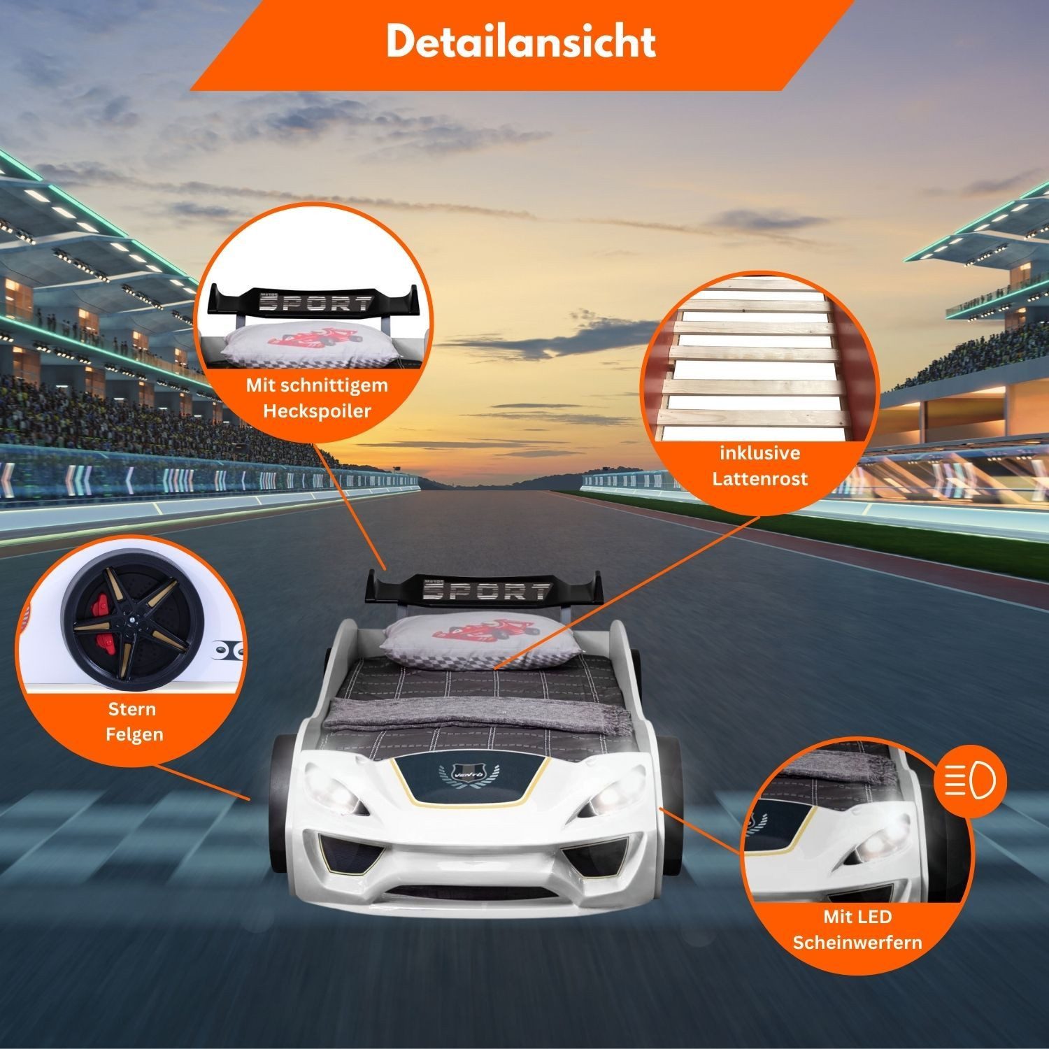 TRAUMMÖBEL Autobett TURBO V2 (Komplett-Set Bett günstig online kaufen