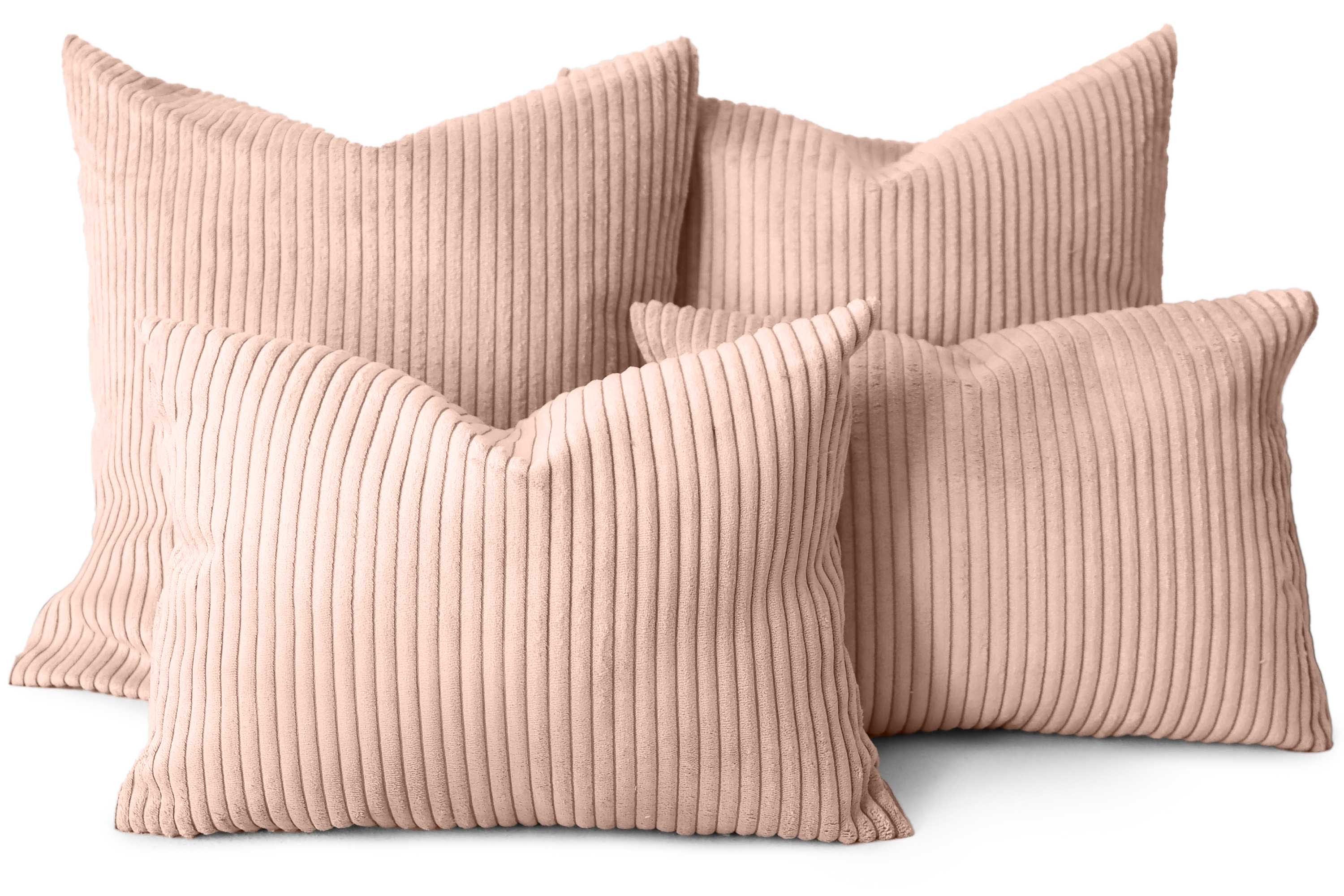 Amilian Dekokissen Sofakissen Cord-Optik 4er Set mit Füllung 2x 40x40 + 2x 35x45 cm, mit Füllung, Hotelverschluss, formstabil