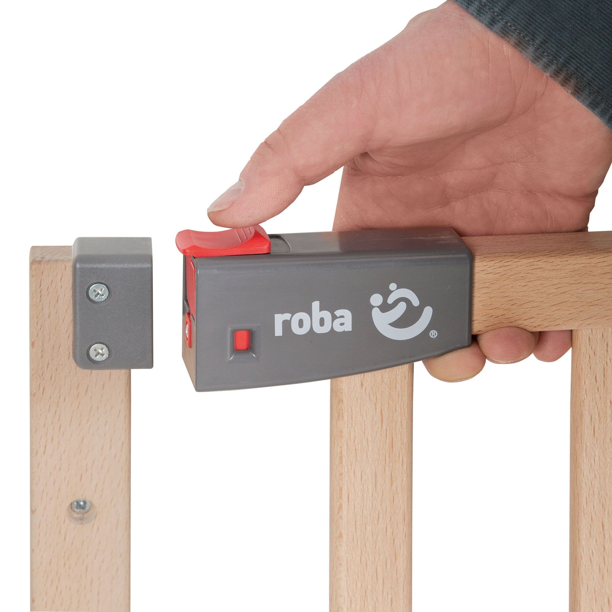 roba® Türschutzgitter "Safety Up", Schutzgitter mit Ampelfunktion – Bild 3 von 4