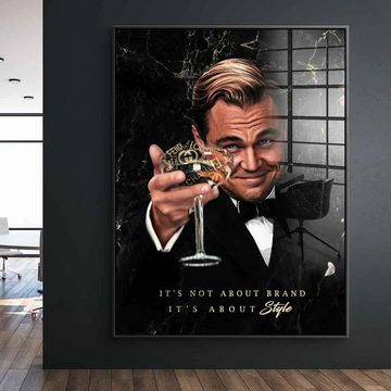 DOTCOMCANVAS® Acrylglasbild Chapeau 2.0 - Acrylglas, Acrylglasbild Der große Gatsby Leonardo DiCaprio Wolf of Wall Street C