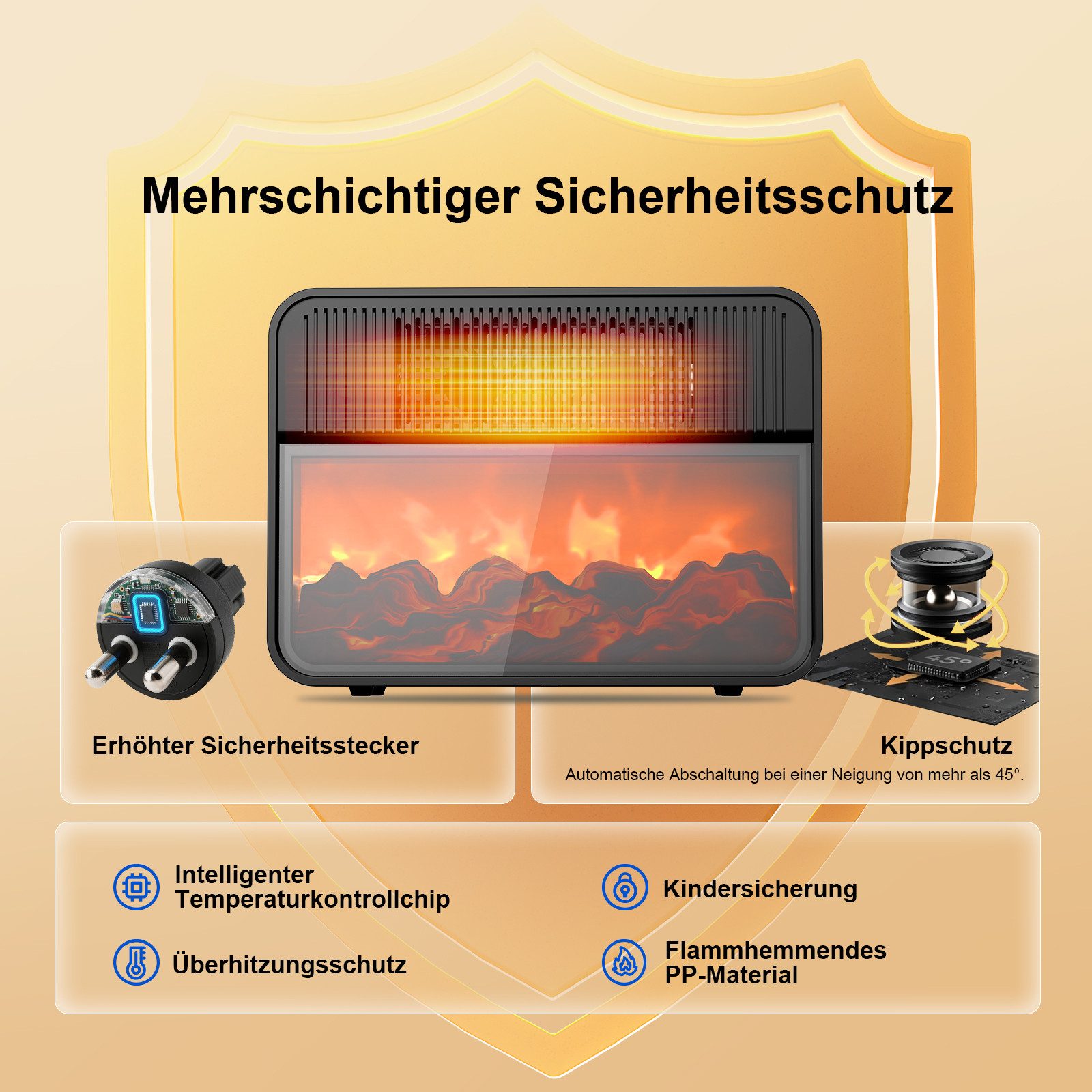 Teendow Heizlüfter Keramik heizlüfter 1500W, 3D günstig online kaufen