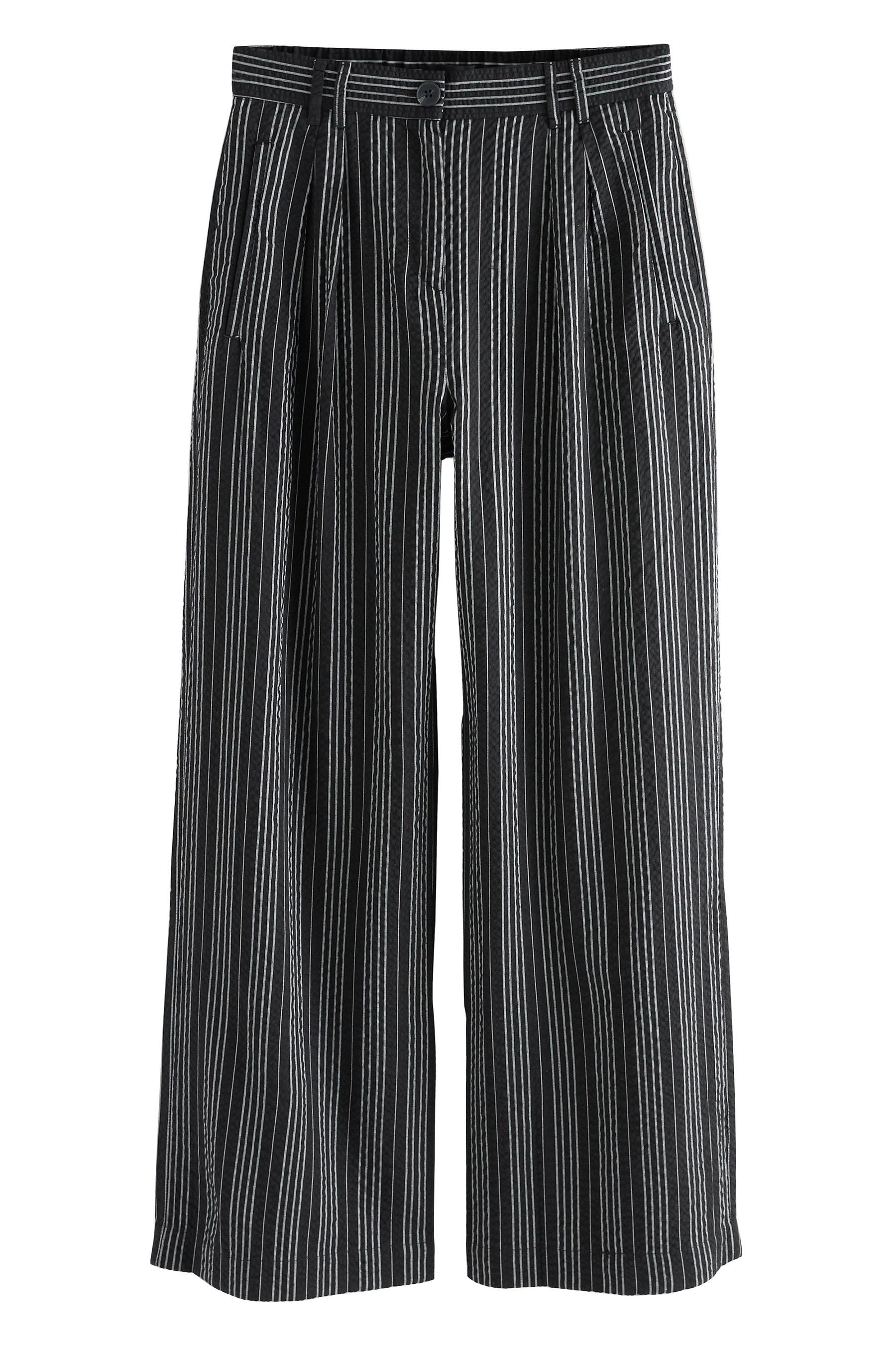 Next Stoffhose Straight Fit Hose mit Struktur-Streifen, Kurzgröße (1-tlg) günstig online kaufen