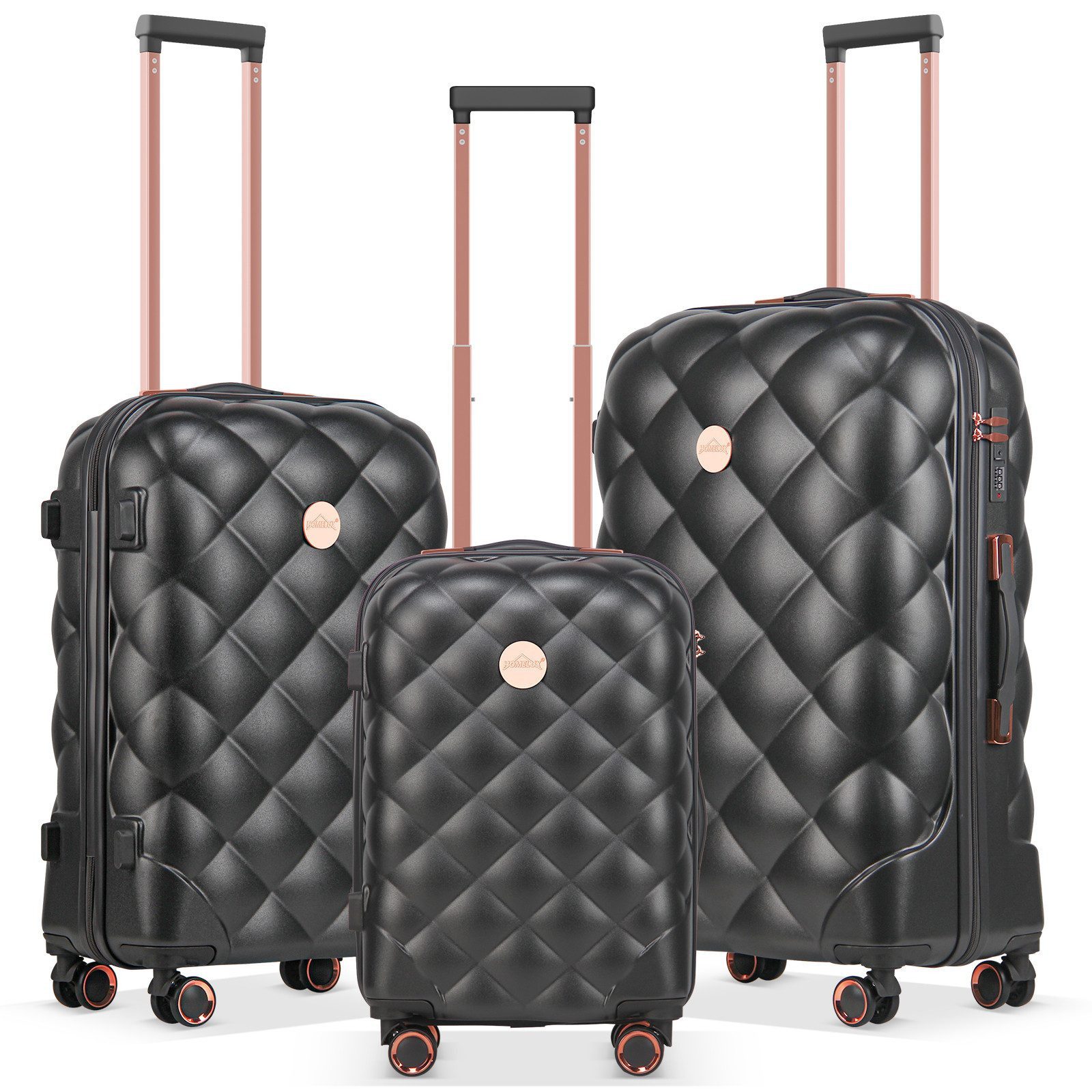 HOMELUX Kofferset Kofferset Reisekoffer 3er Set Hartschalen Koffer Trolley Set, (set, 3), Rollkoffer Trolley Hartschalen koffer Set - M-L-XL