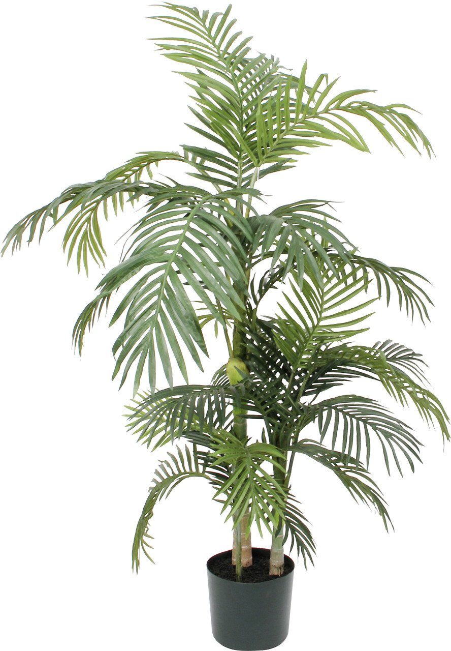 Kunstpflanze Mica Areca Palme im Plastik Topf grün, 150 x 100, Mica Decorations