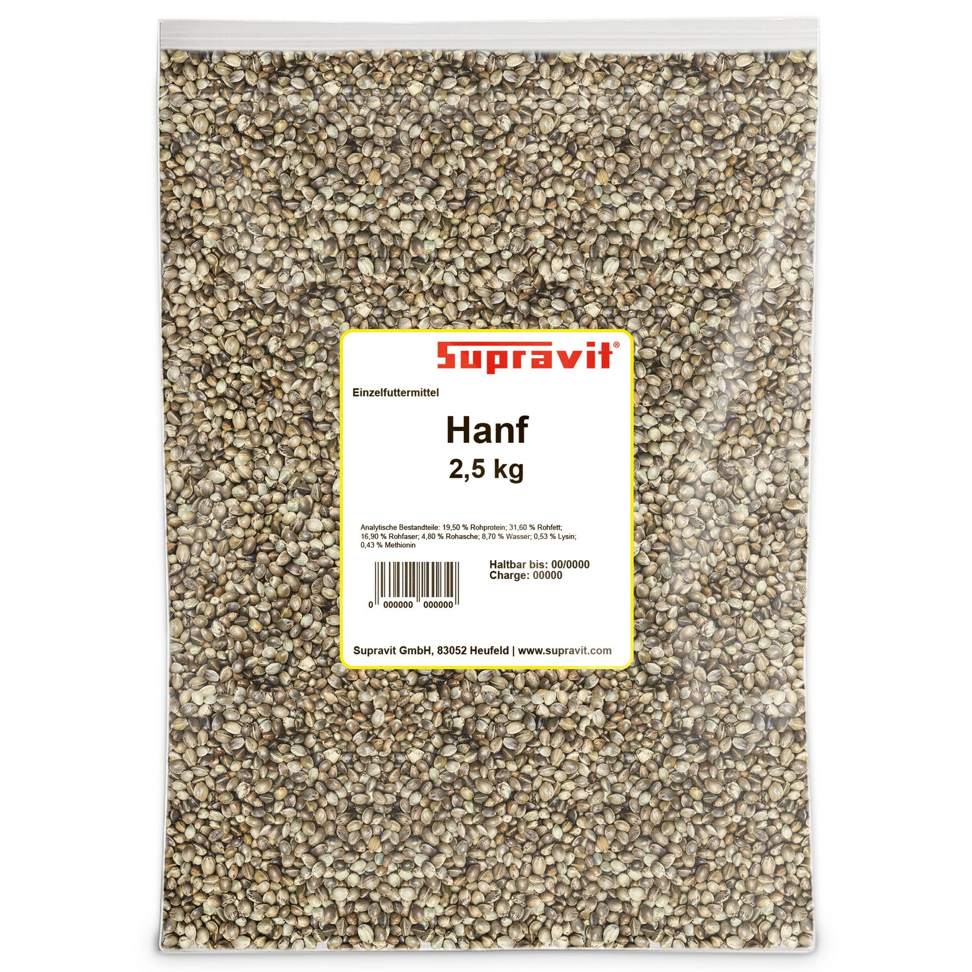 Supravit Hanf - Vogelfutter & Wildvogelfutter mit wichtigen Omega-3-Fettsäuren, für: Wildvogel