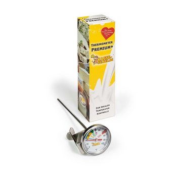 KAESE-SELBER.DE Back-Set Edelstahl Thermometer Premium Plus 0 - 100 °C (Käse, Joghurt, Quark), (1-tlg)