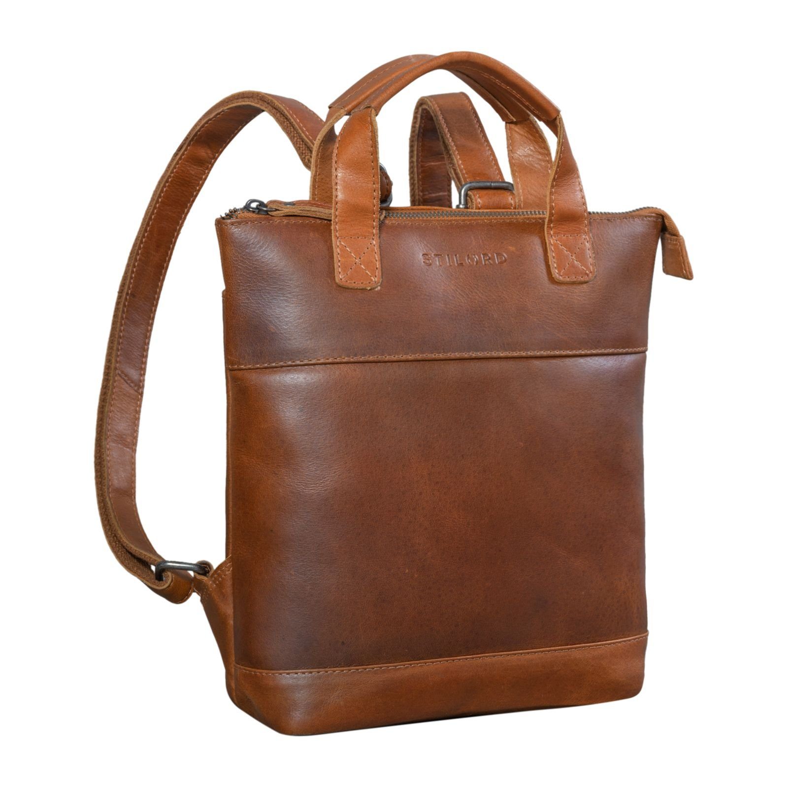 STILORD Cityrucksack "Josie" Rucksacktasche Leder Damen
