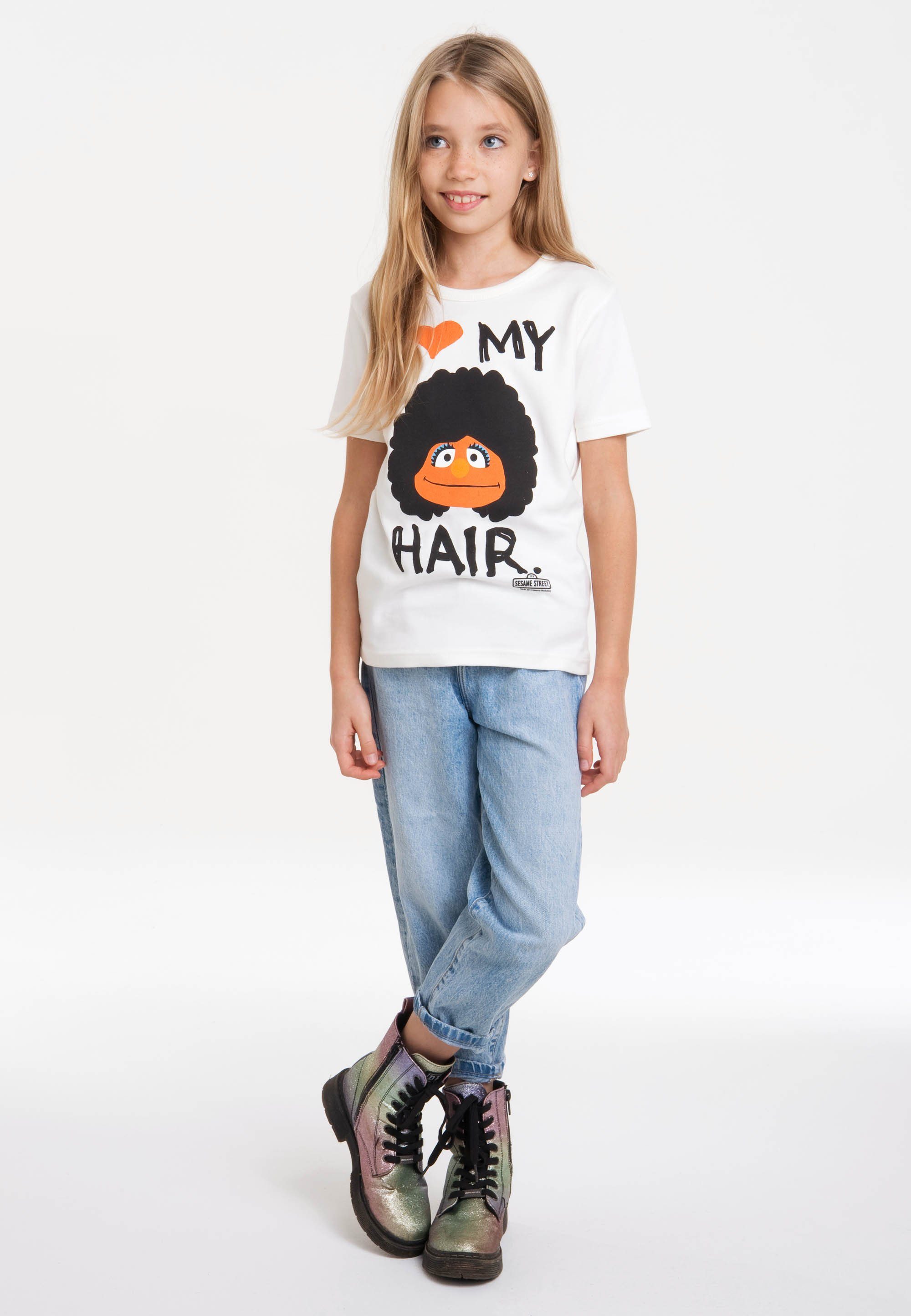 LOGOSHIRT T-Shirt I Love My Hair mit tollem Frontprint