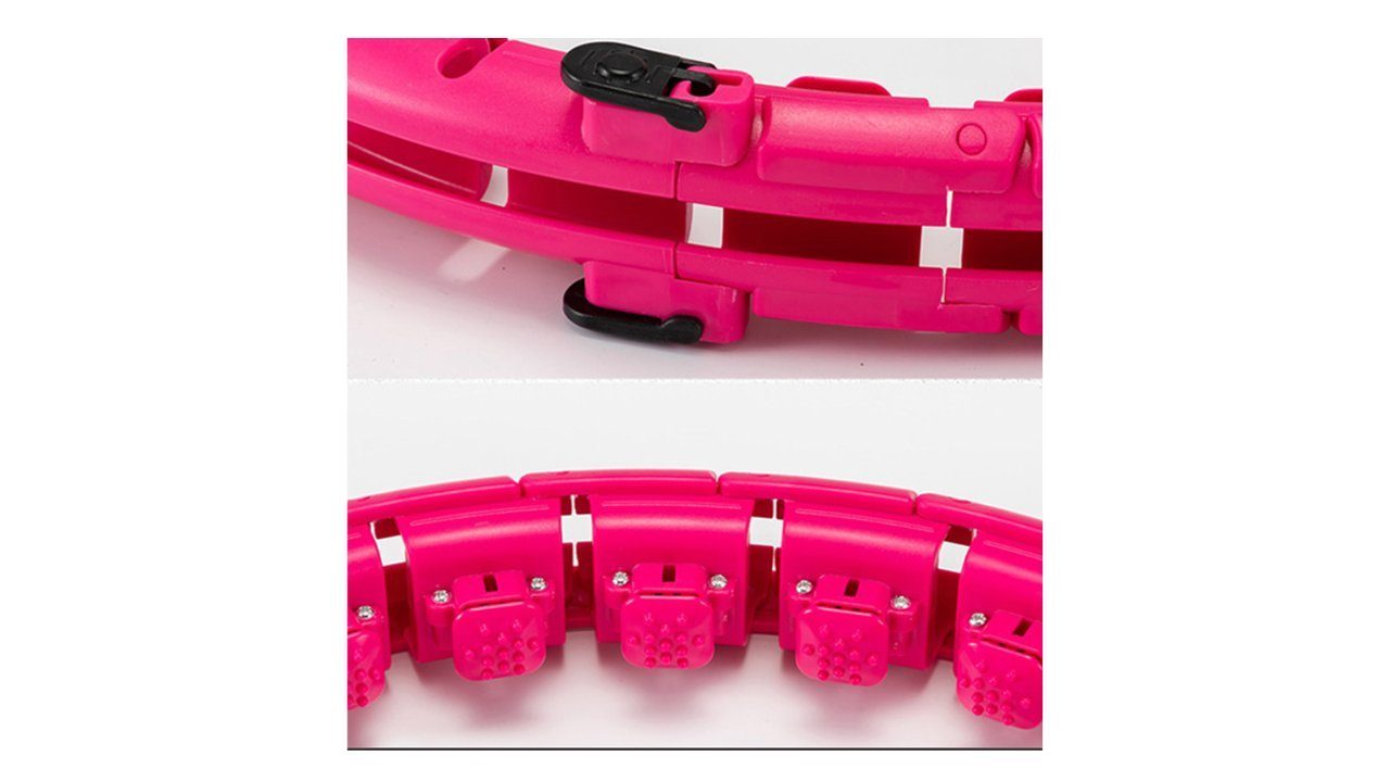 Farbe cm Rötting bis 24tgl. 120 Smart Hula-Hoop-Reifen Umfang Fitness Hula-Hoop-Reifen Bauchtraining, Pink Design