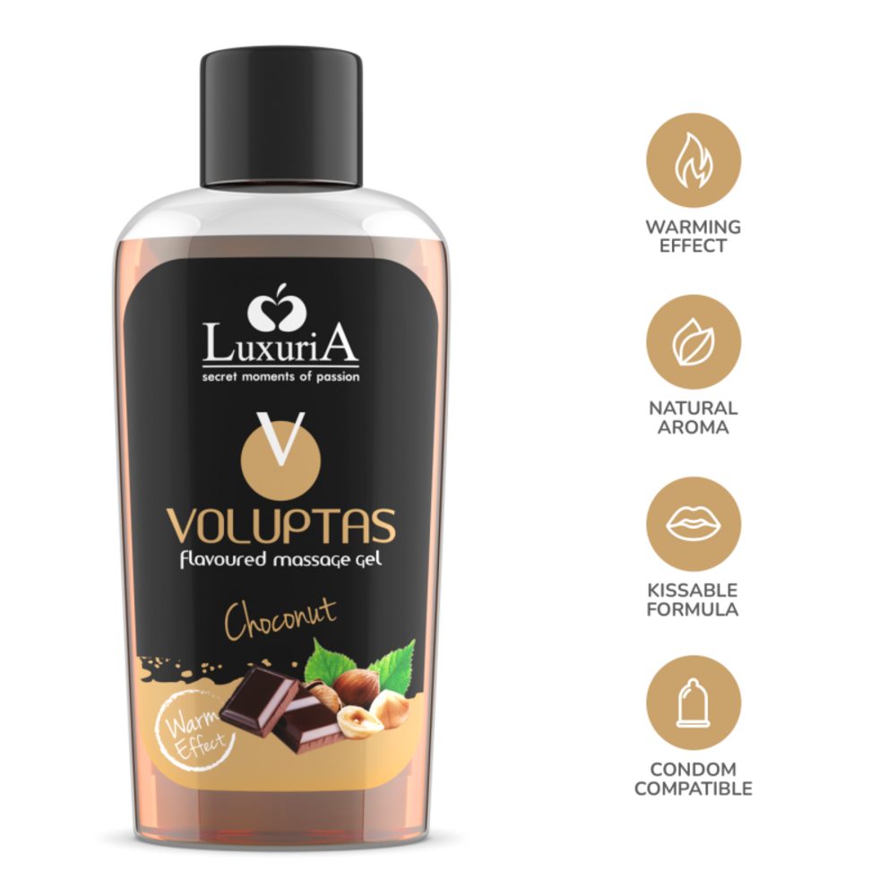 INTIMATELINE Gleit- und Massagegel Gleitmittel Massage Oral Schoko Nuss Gel Wasserbasis Wärmend, Packung, 1-tlg., Wärmende Wirkung, Latexkompatibel, Essbares Massagegel