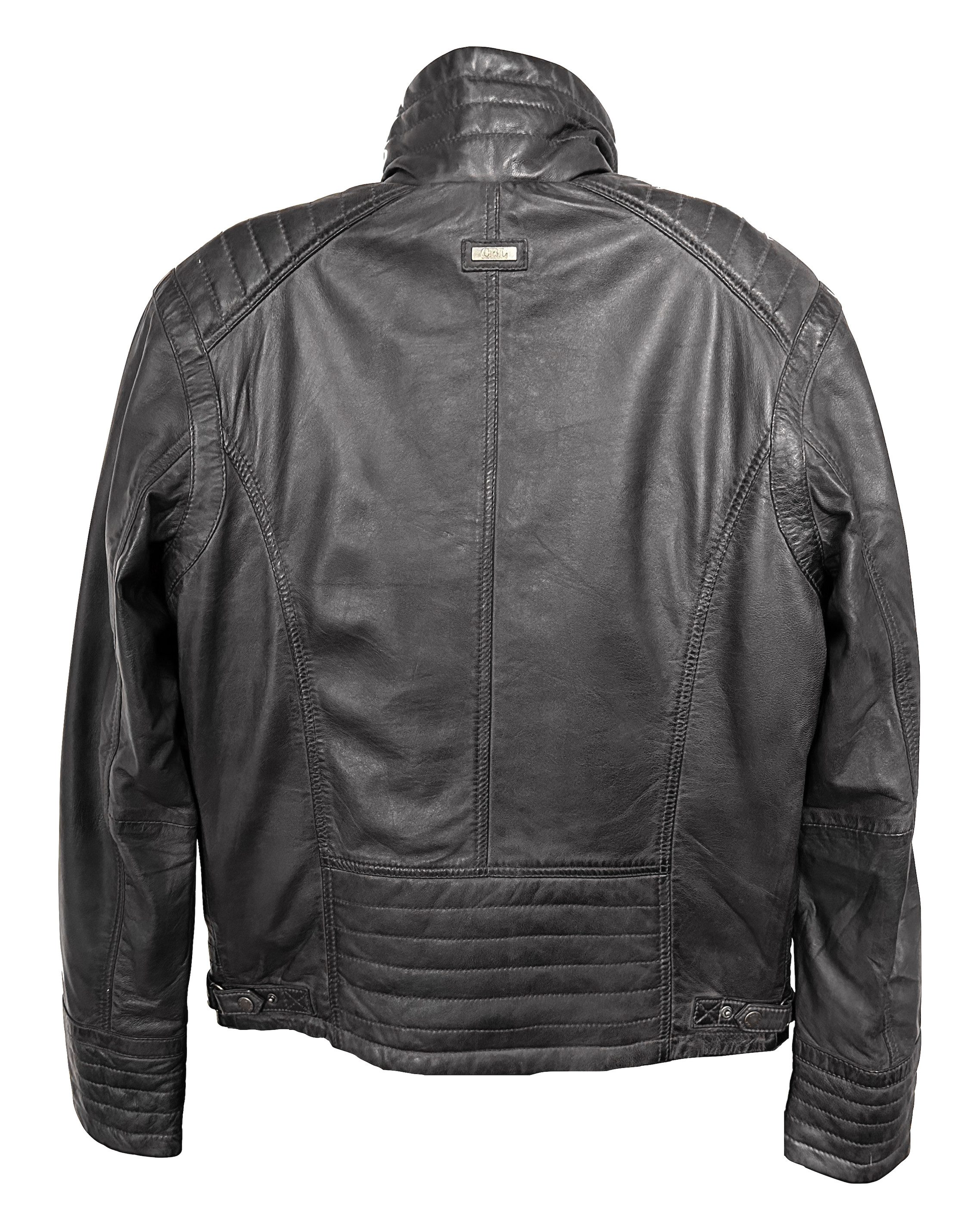 CBL Lederjacke MQ-45472 mit kurzen stehkragen
