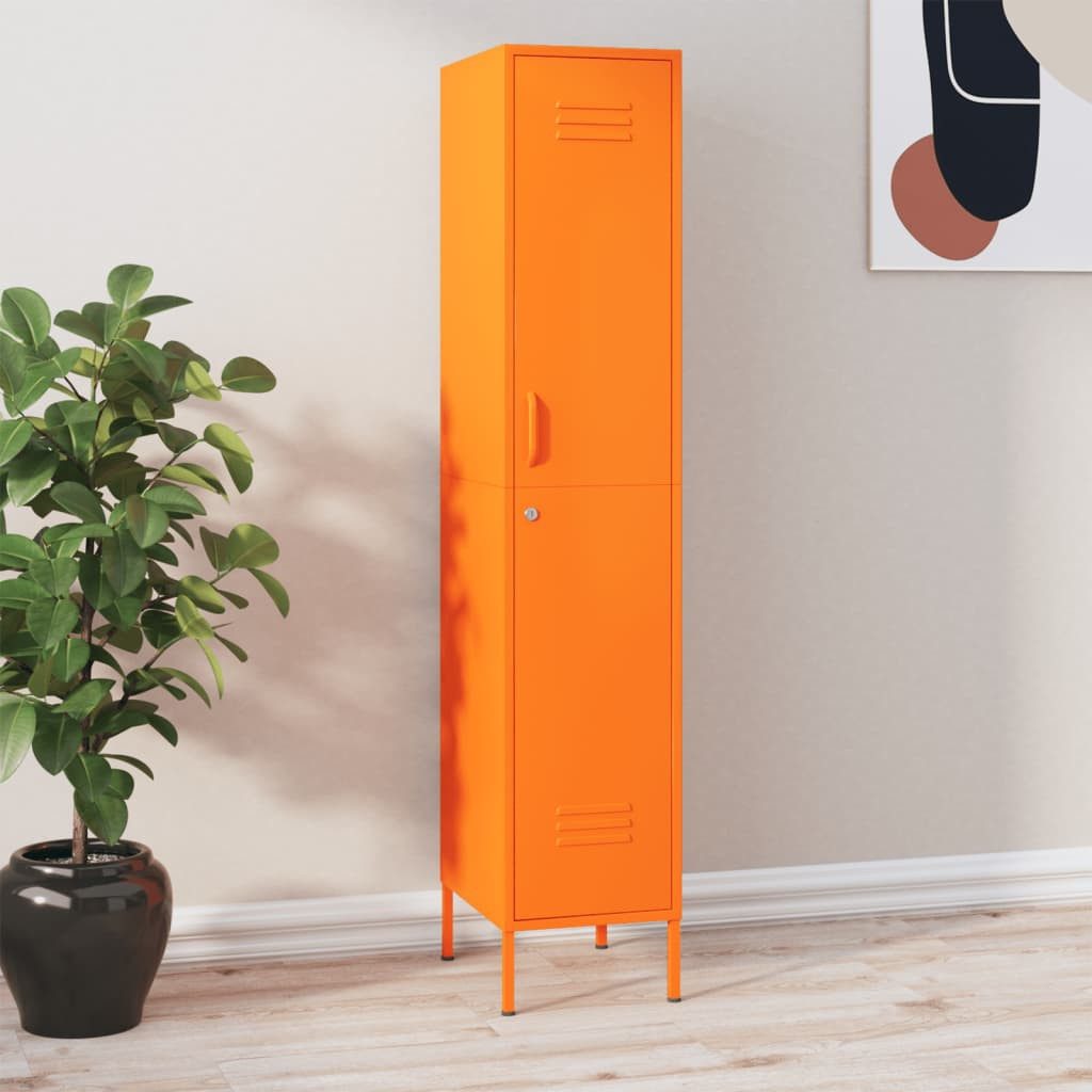 vidaXL Spind NA Schließfachschrank Orange 35x46x180 cm Stahl