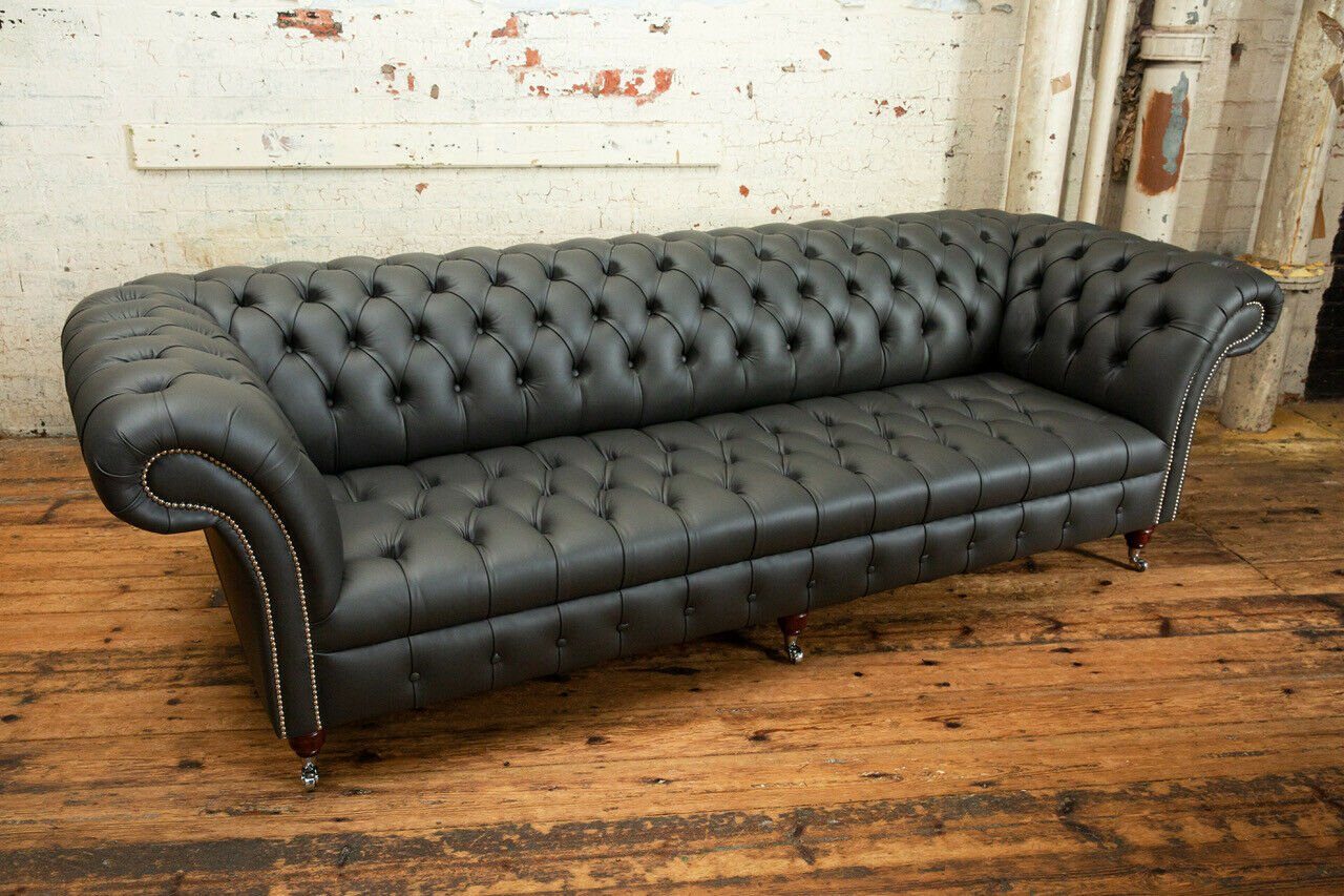 JVmoebel Chesterfield-Sofa, Chesterfield Sitzer Couch Design cm 265 Sofa Sofa 4