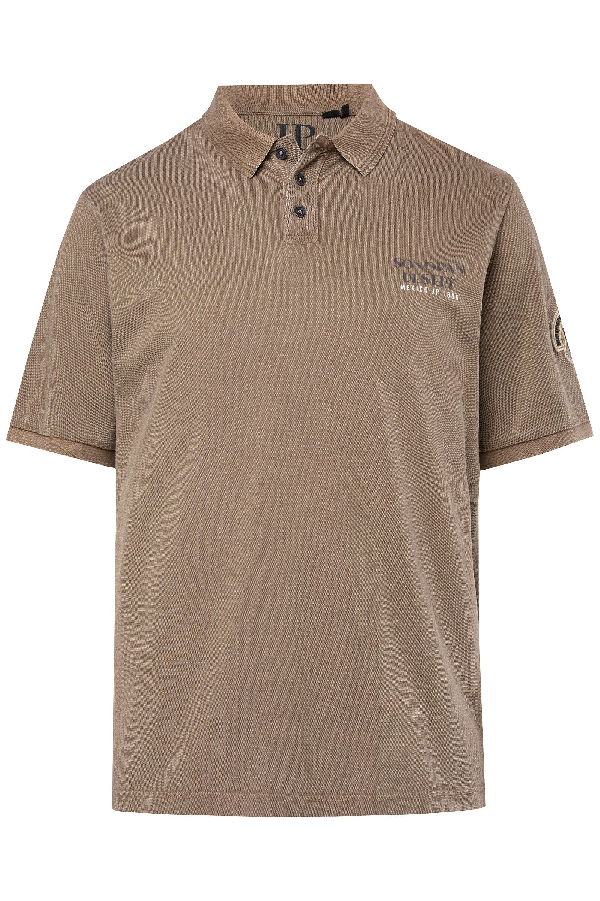 JP1880 Poloshirt Poloshirt Halbarm Piqué Brustprint Vintage Look günstig online kaufen