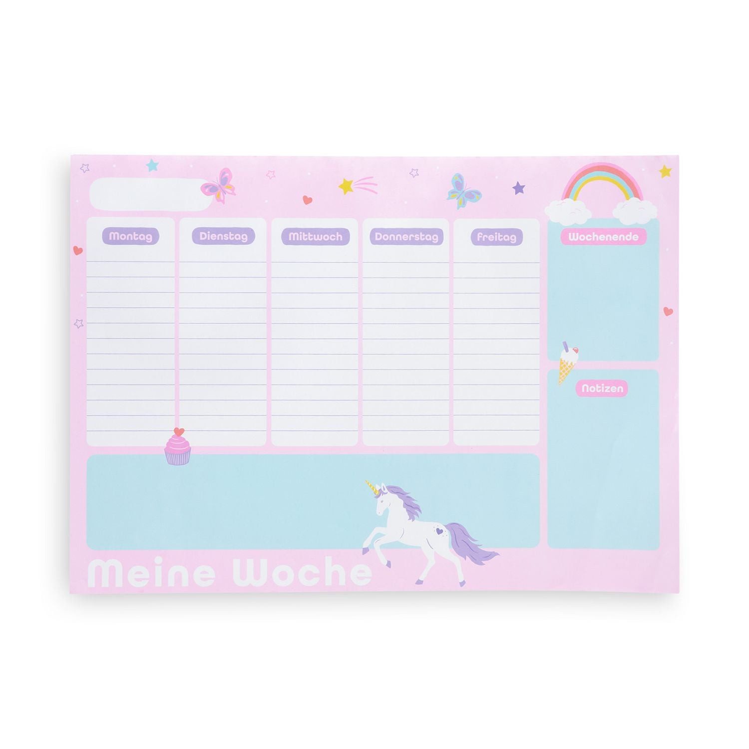 Schülerkalender Wochenplaner A3 Einhorn Exklusiv bei uns!