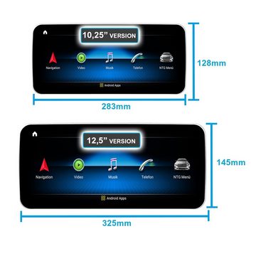 TAFFIO Für Mercedes C Class W204 NTG4.0 10" Touch Android GPS USB Carplay Einbau-Navigationsgerät