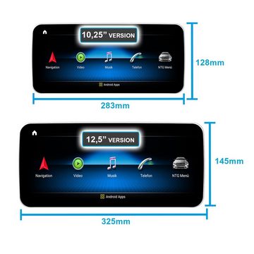 TAFFIO Für Mercedes C-Klasse W204 NTG4.x 10" Touch Android GPS Carplay Einbau-Navigationsgerät