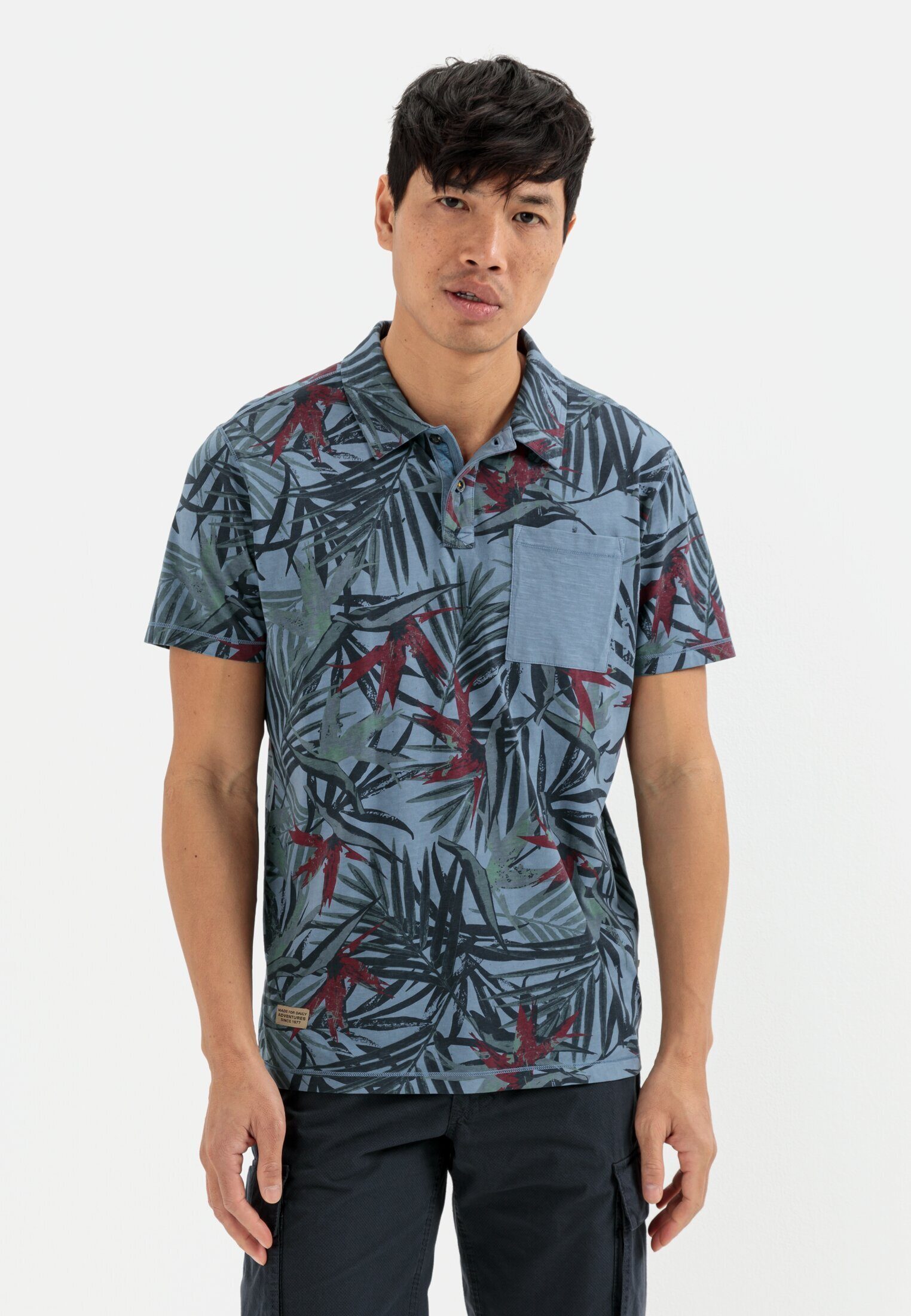 Poloshirt mit Allover-Print