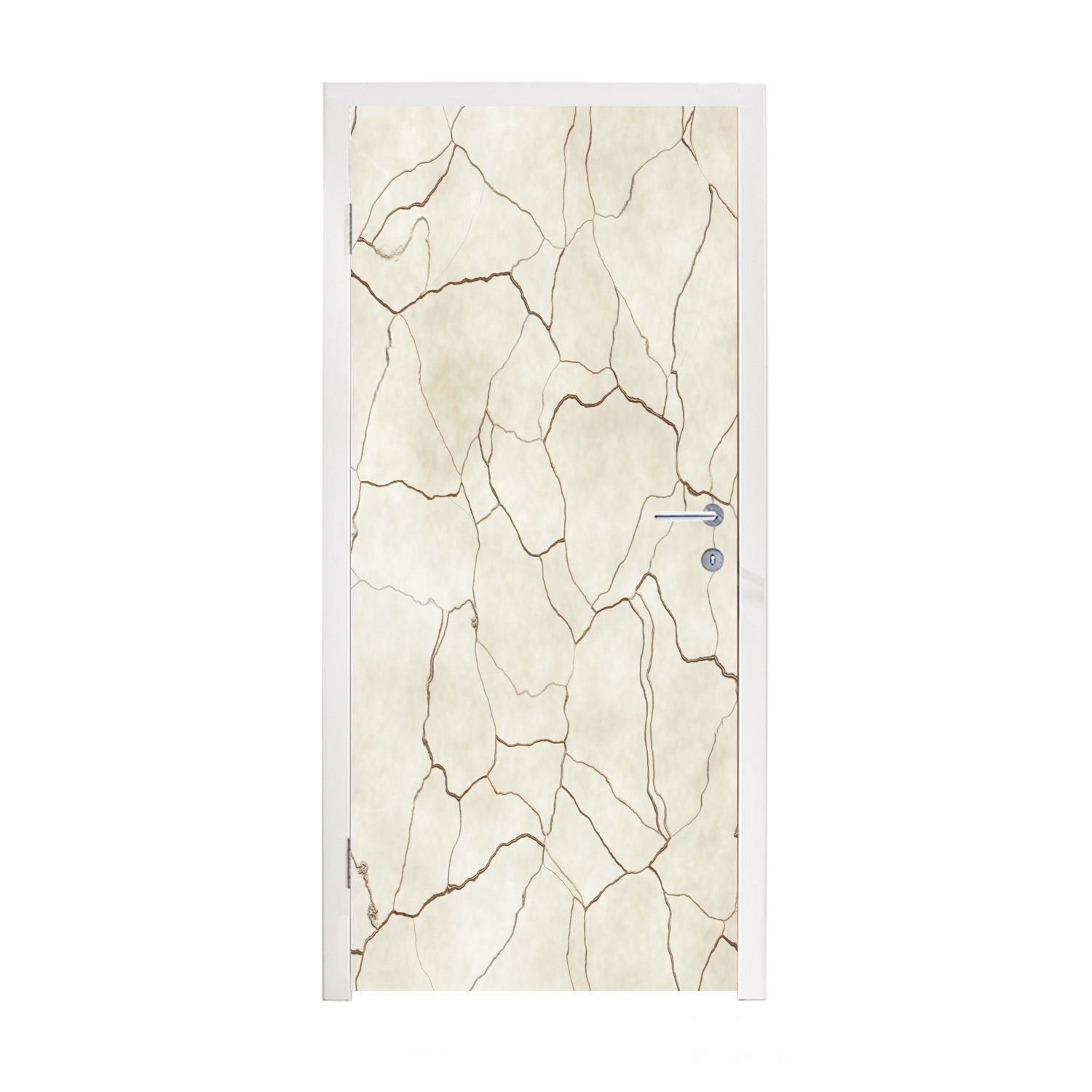 MuchoWow Türtapete Marmor - Chic - Muster, Matt, bedruckt, (1 St), Fototapete für Tür, Türaufkleber, 75x205 cm
