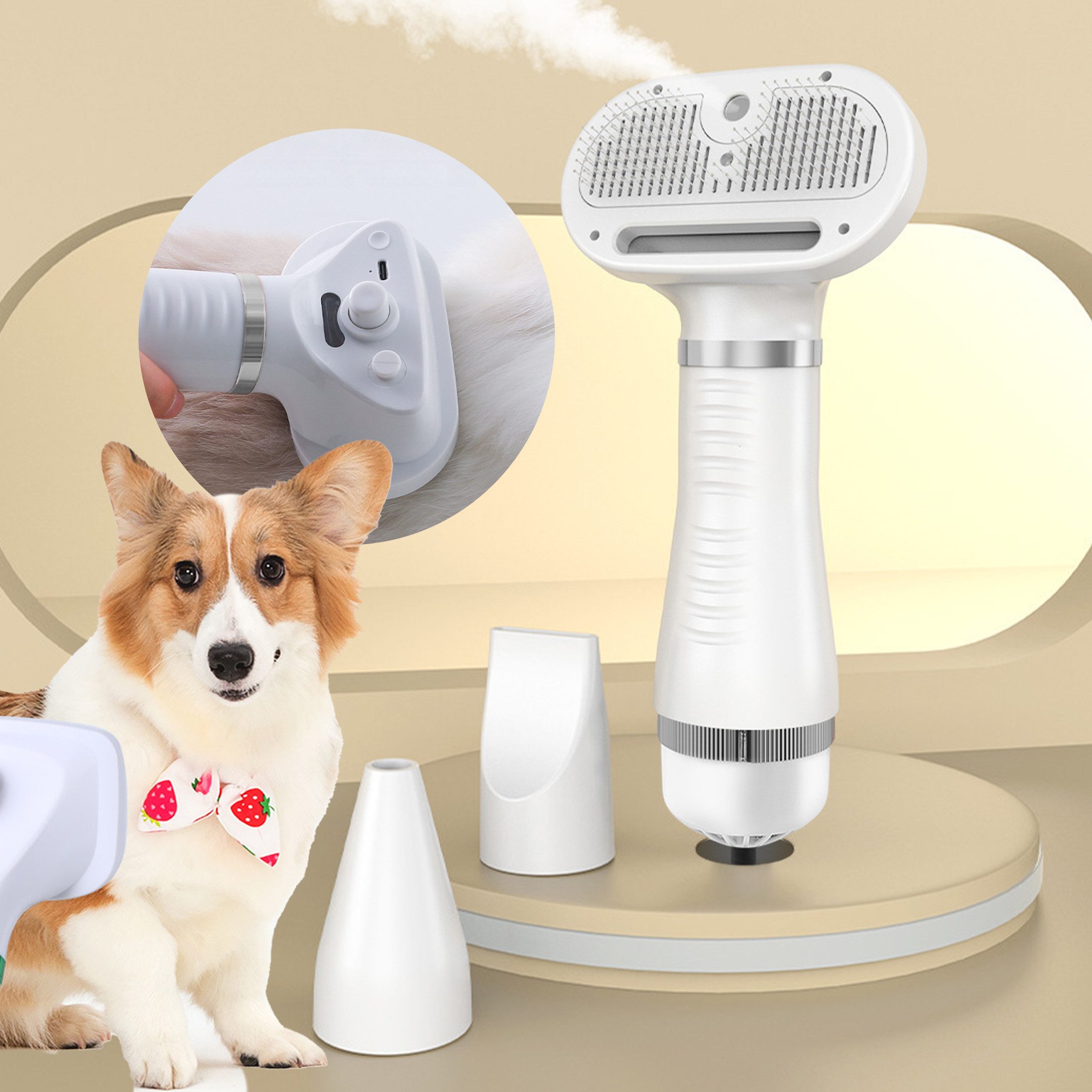 Hundeschermaschine 6 In 1 Tierhaarschneidemaschine, Hundetrimmer Set mit 3 Modi