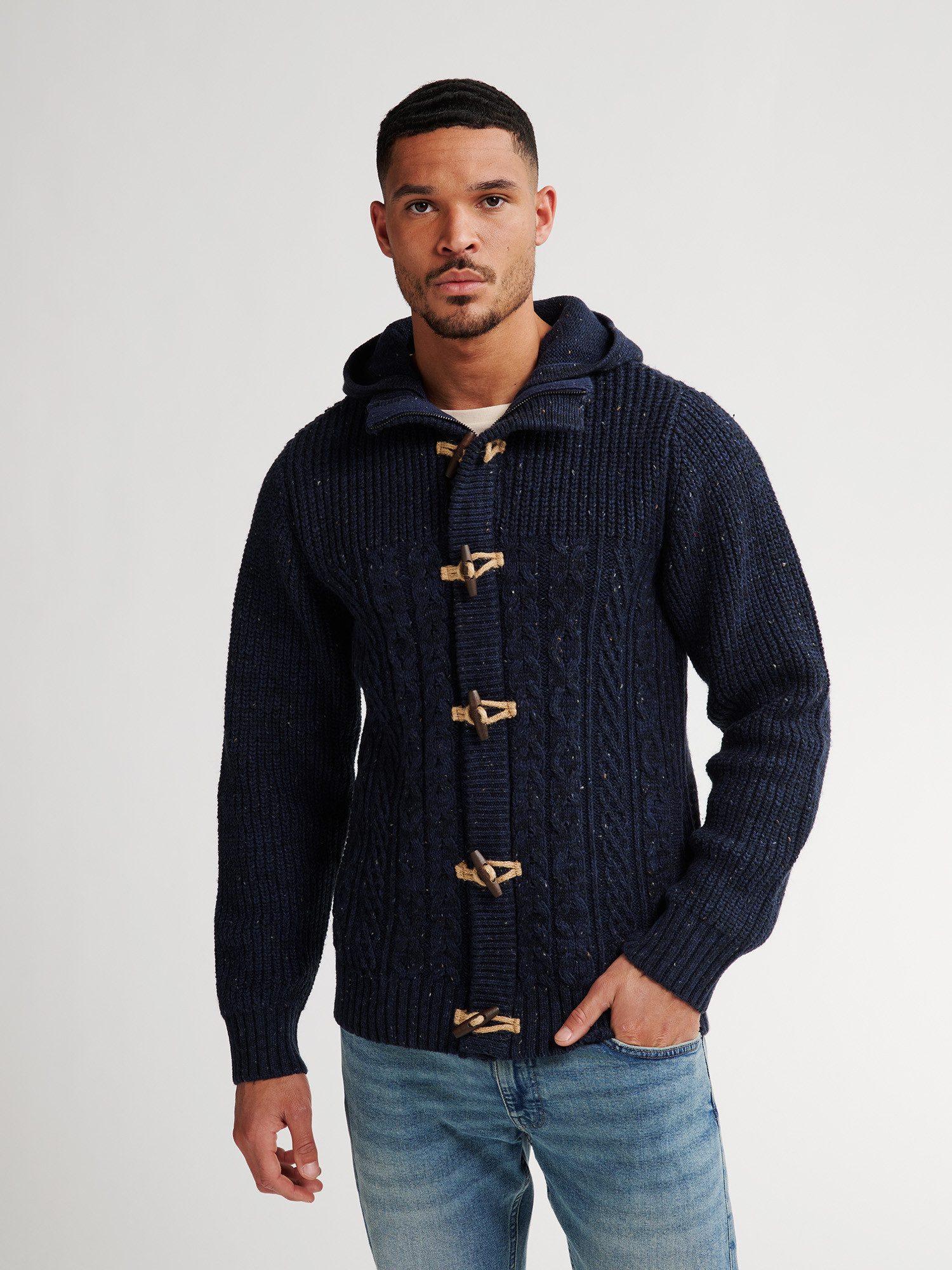 Petrol Industries Strickpullover Strickjacke mit Zopfmuster günstig online kaufen