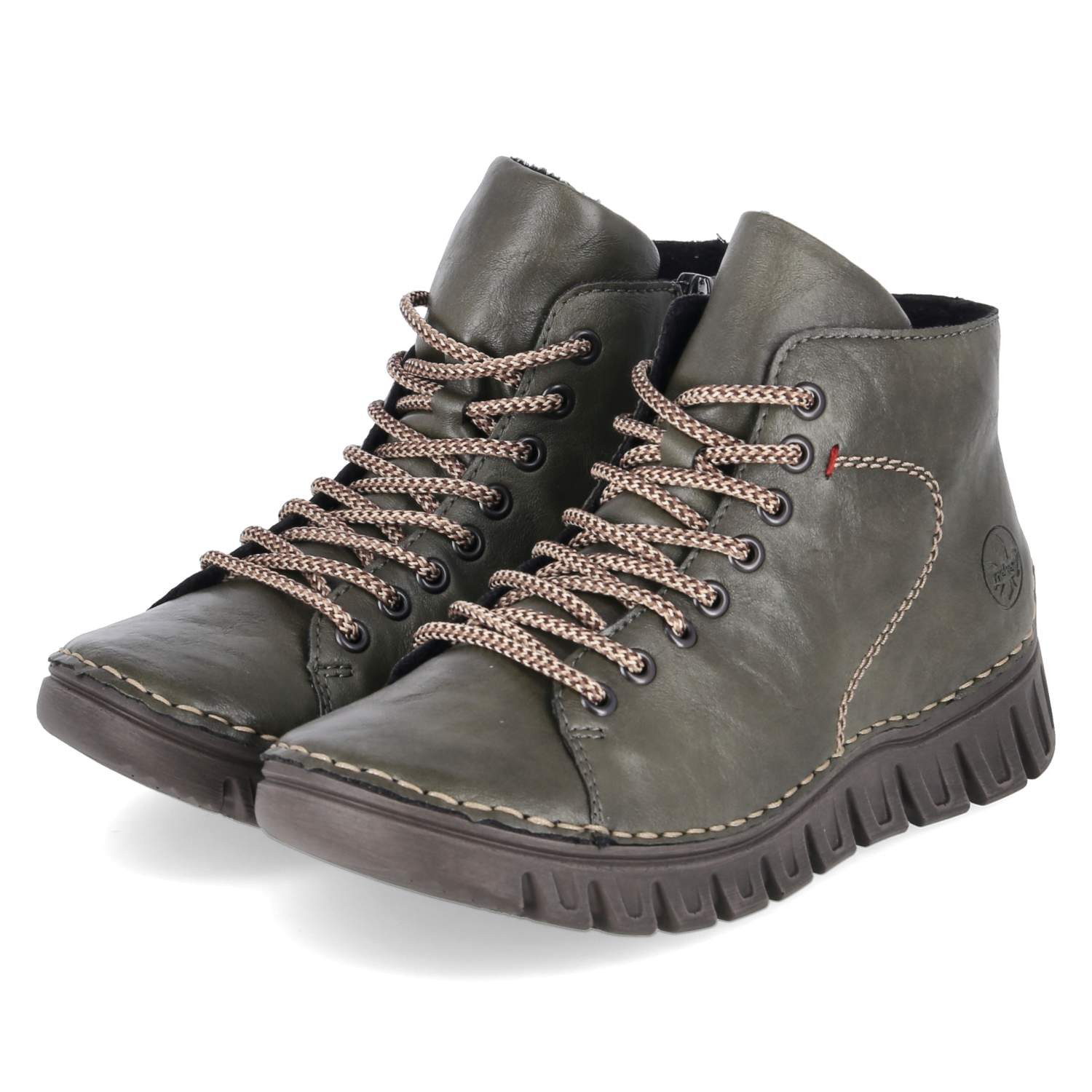 Rieker Rieker 57501-54 Damen Synthetik green Schnürstiefel